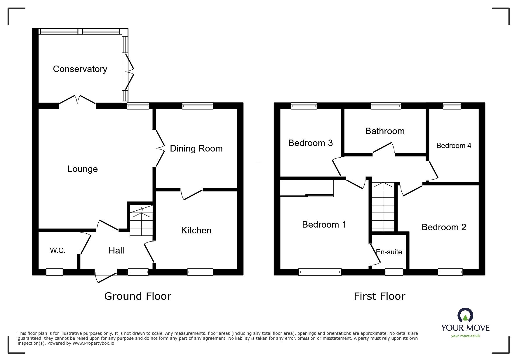 Floorplan of 4 bedroom Link Detached House for sale, St. Heliers Close, Maidstone, Kent, ME16