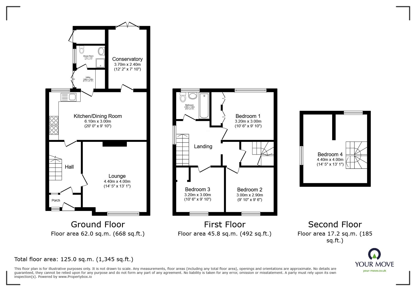 Floorplan of 4 bedroom Semi Detached House for sale, Kent Avenue, Maidstone, Kent, ME15