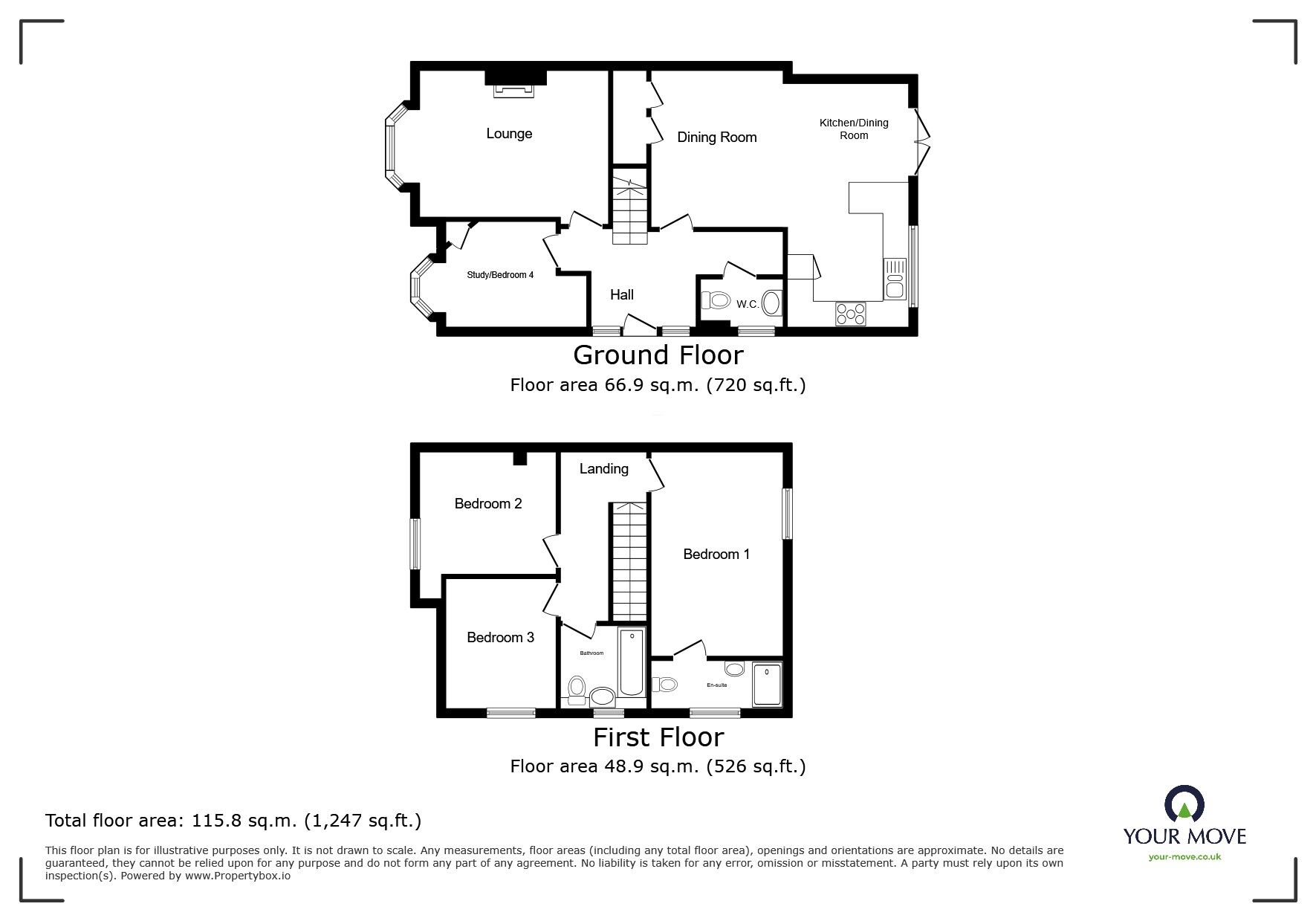 Floorplan of 4 bedroom Semi Detached House for sale, Grace Avenue, Maidstone, Kent, ME16