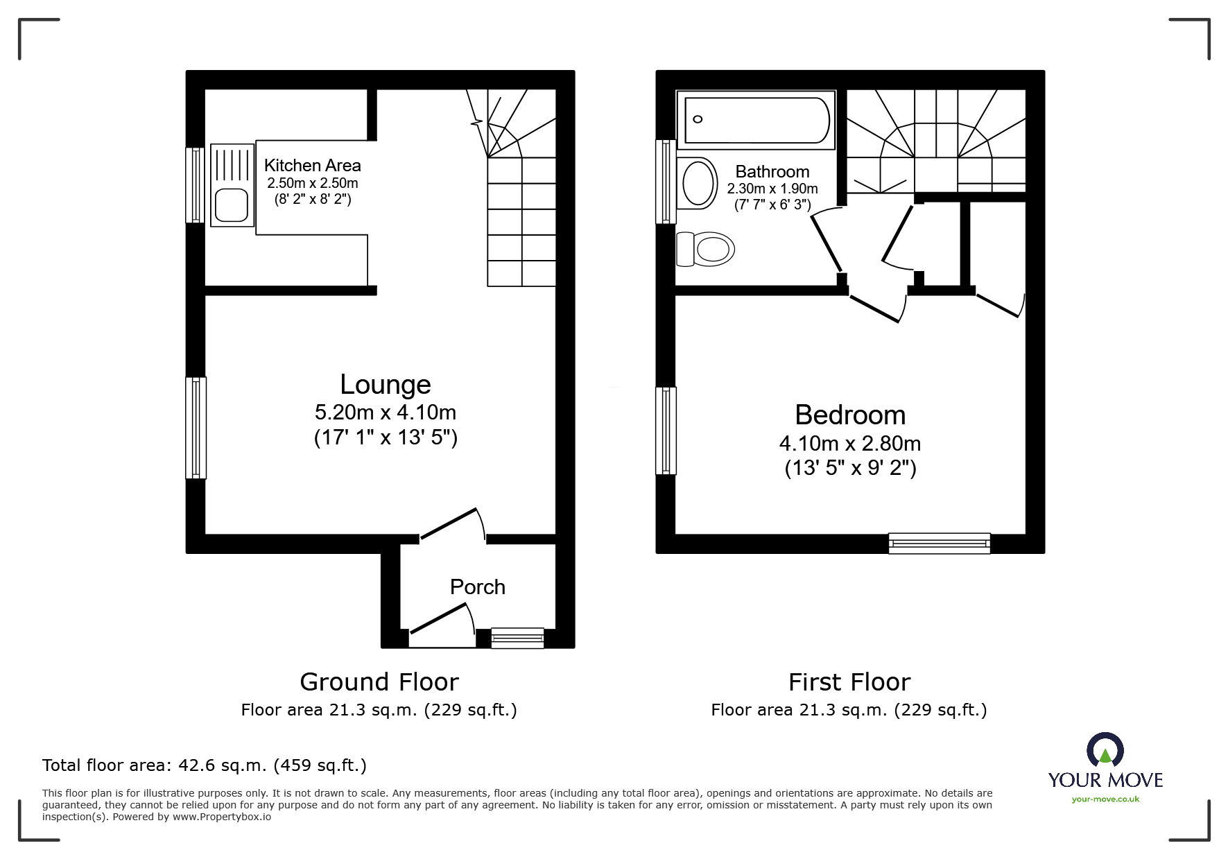 Floorplan of 1 bedroom Mid Terrace House for sale, Harvesters Way, Weavering, Kent, ME14