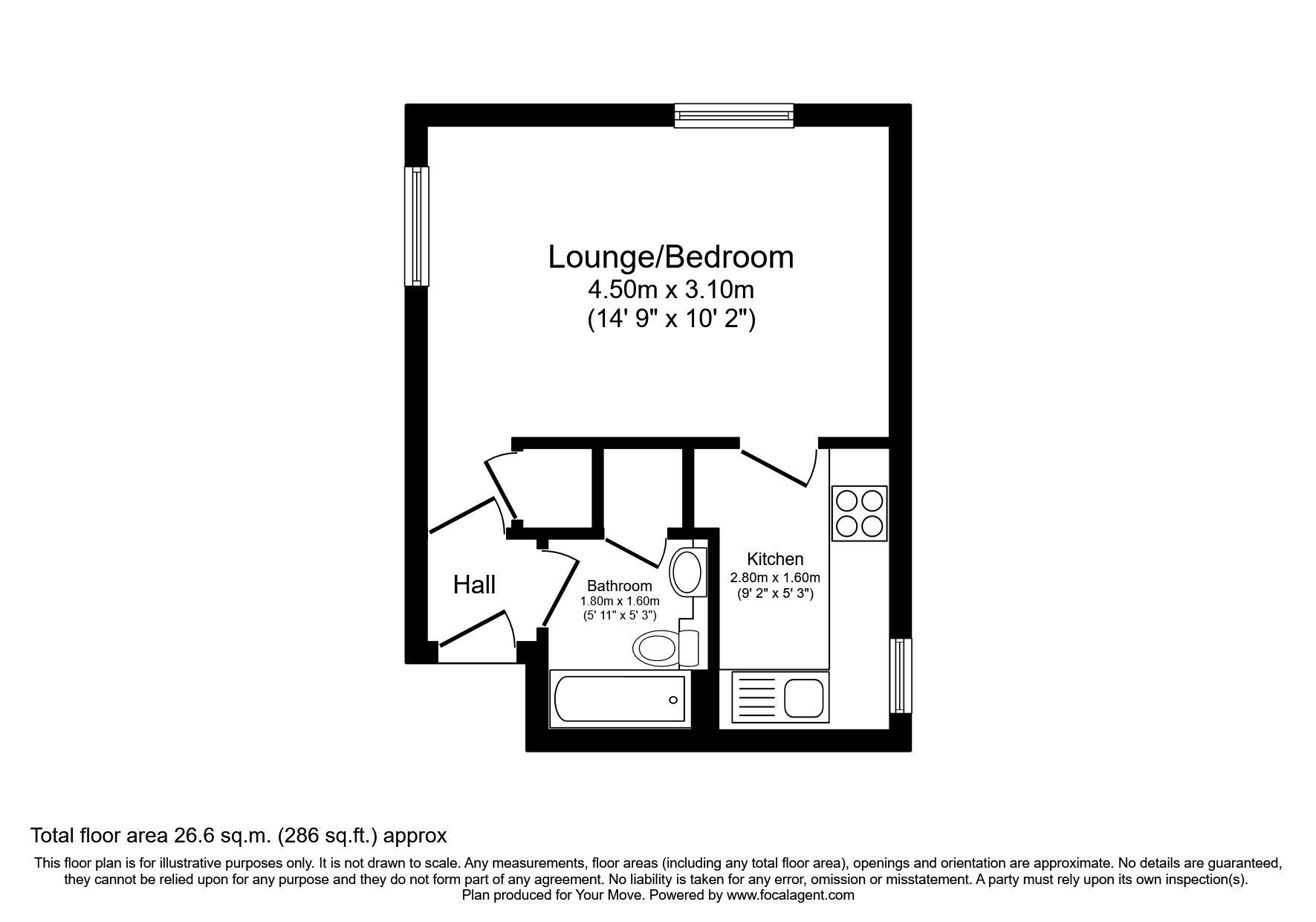 Floorplan of  Flat to rent, Shepperton Close, Chatham, Kent, ME5