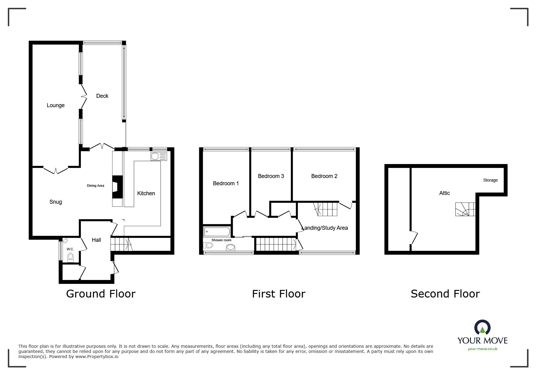 Floorplan of 3 bedroom Detached House for sale, Warden Mill Close Wateringbury, Maidstone, ME18