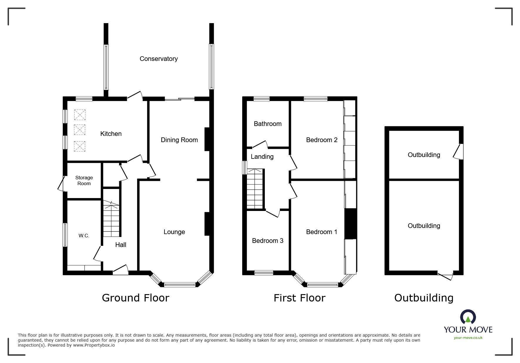 Floorplan of 3 bedroom Semi Detached House for sale, Greenside, Maidstone, Kent, ME15
