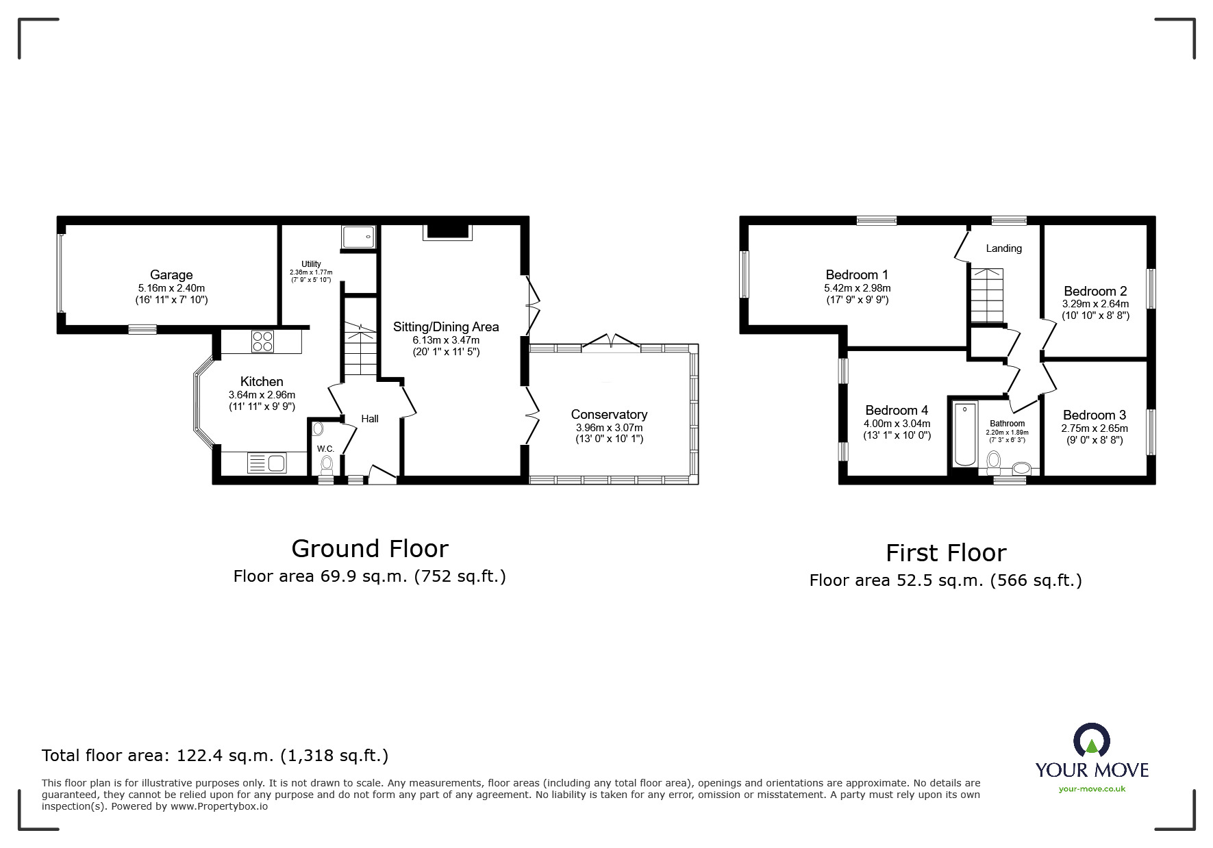 Floorplan of 4 bedroom Detached House for sale, Coltsfoot Drive, Weavering, Kent, ME14