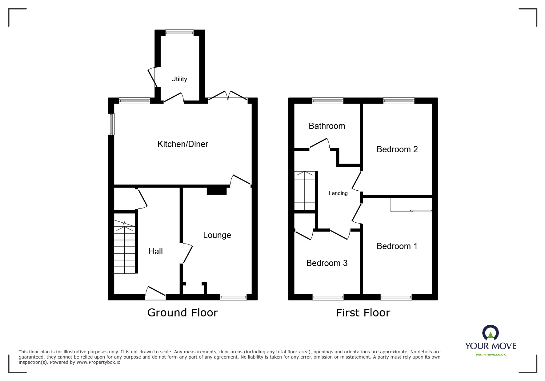 Floorplan of 3 bedroom Semi Detached House for sale, Dorset Way, Maidstone, Kent, ME15