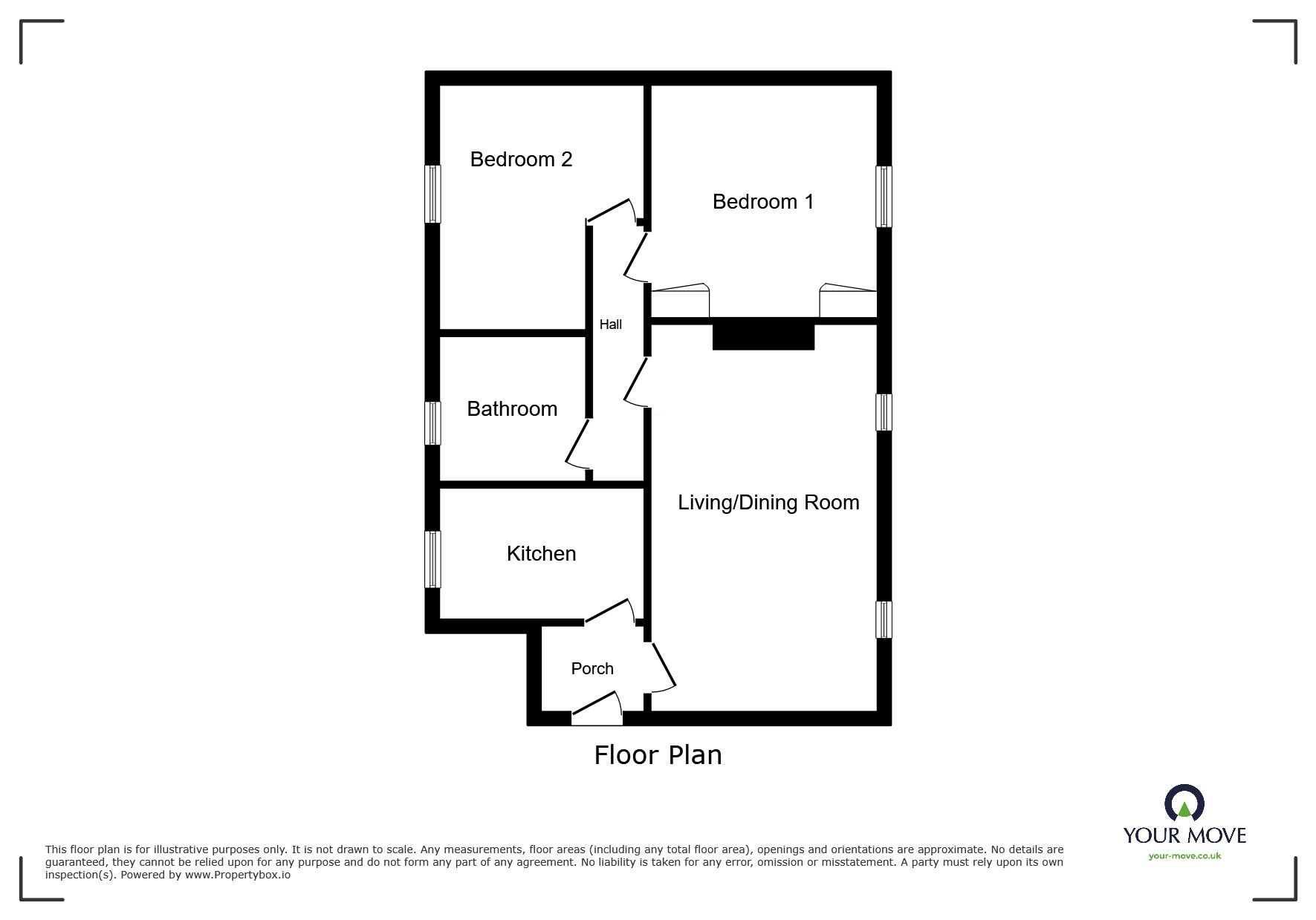 Floorplan of 2 bedroom  Flat for sale, Wallis Avenue, Maidstone, Kent, ME15