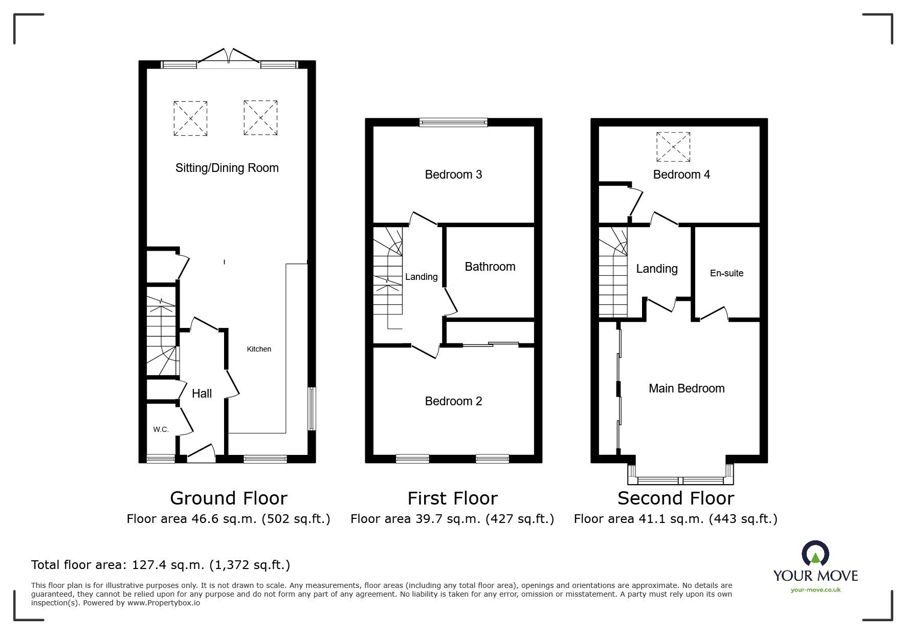 Floorplan of 4 bedroom Semi Detached House for sale, Amisse Drive, Snodland, Kent, ME6