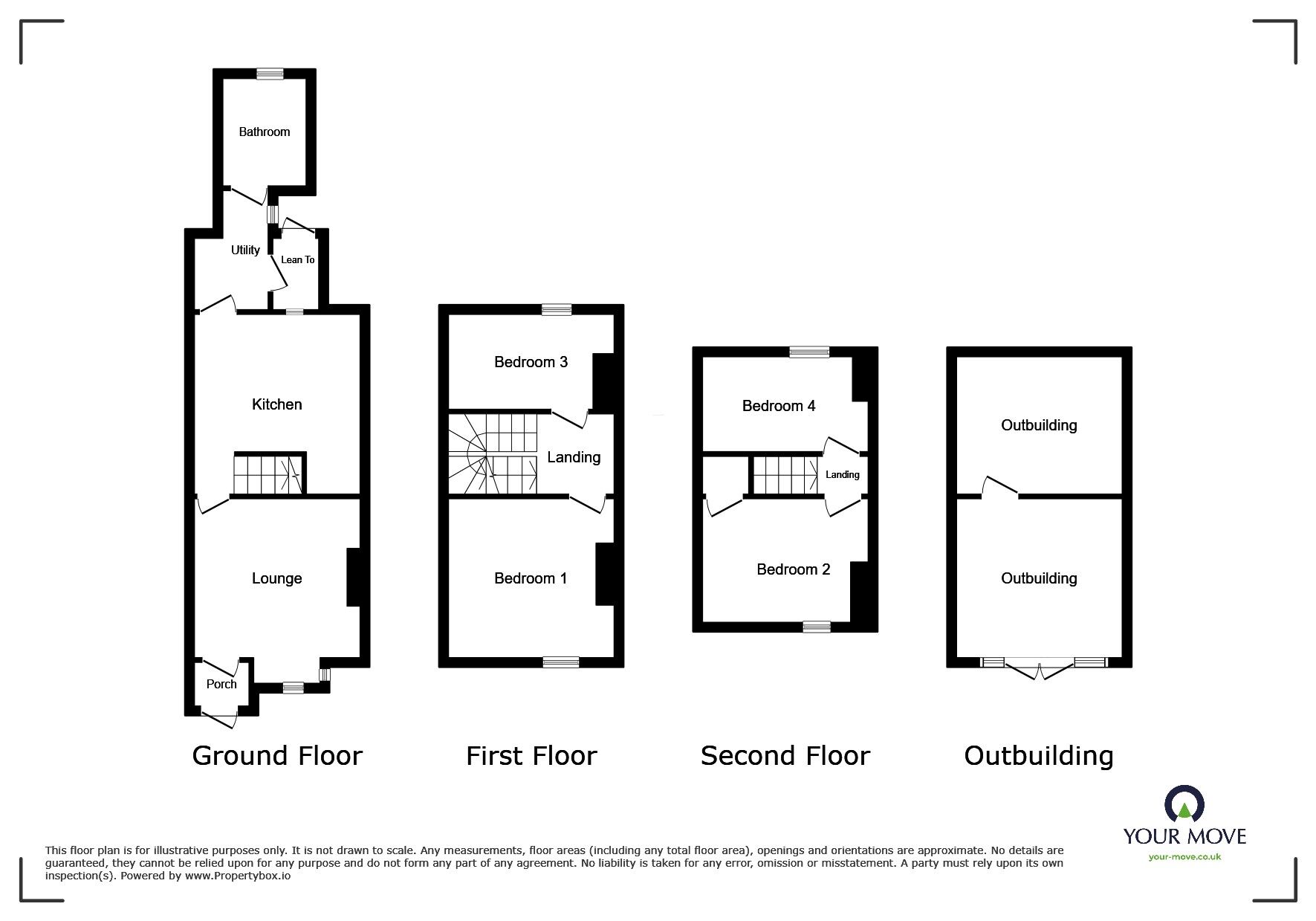 Floorplan of 4 bedroom Mid Terrace House for sale, New Road, Ditton, Kent, ME20