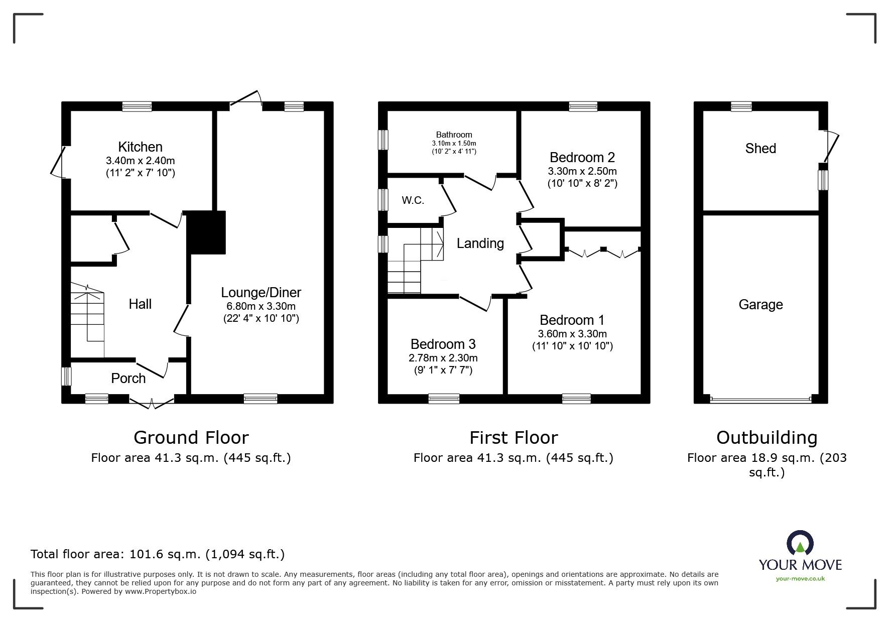 Floorplan of 3 bedroom Semi Detached House for sale, Ivens Way, Harrietsham, Kent, ME17
