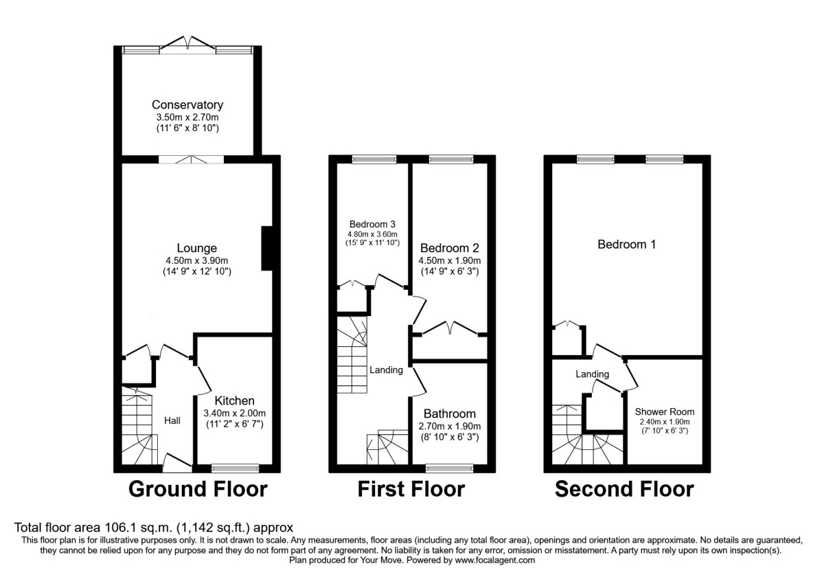 Floorplan of 3 bedroom House for sale, Peacock Mews Springvale, Kent, ME16