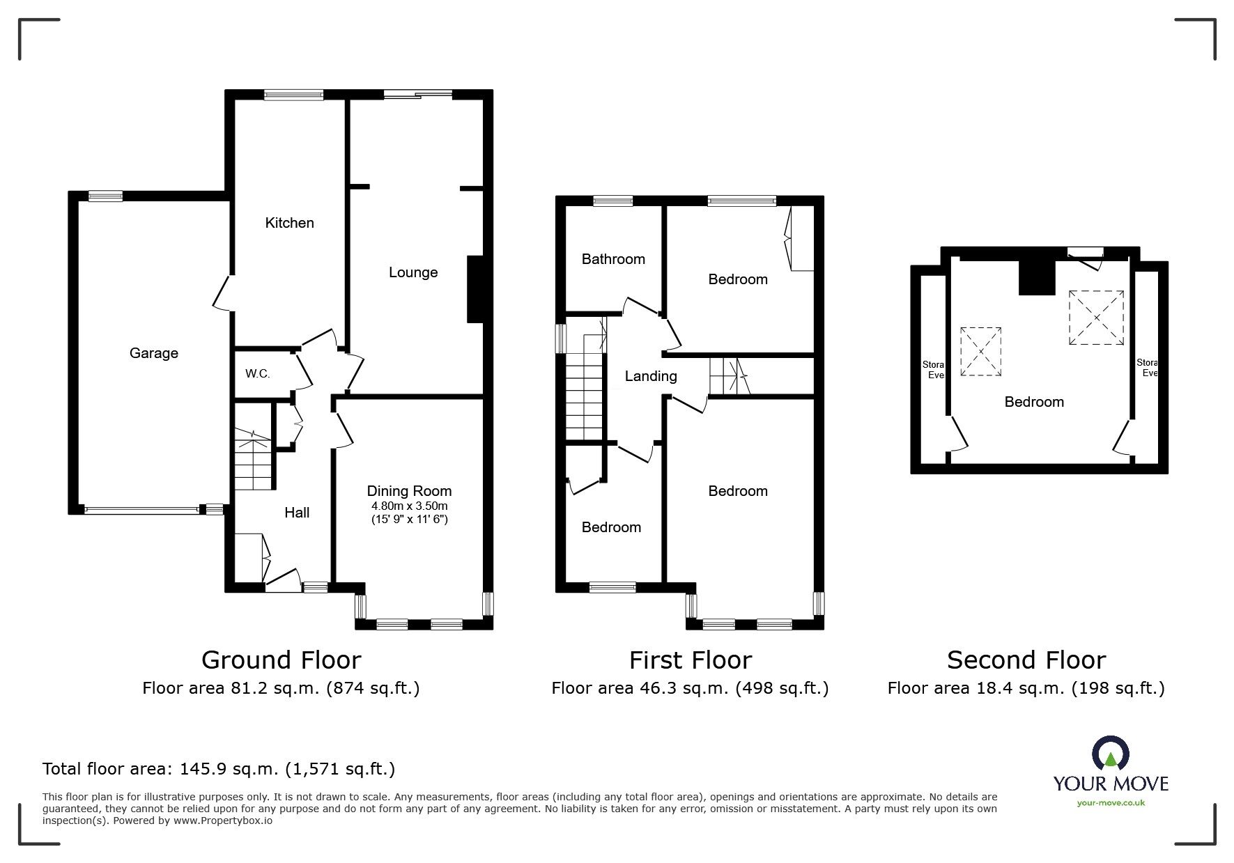 Floorplan of 4 bedroom Semi Detached House for sale, Sutton Road, Maidstone, Kent, ME15