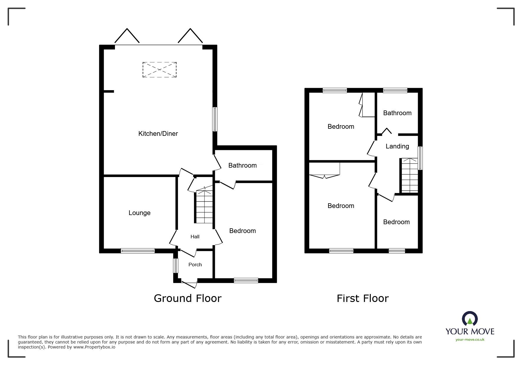 Floorplan of 4 bedroom Semi Detached House for sale, Nottingham Avenue, Maidstone, Kent, ME15