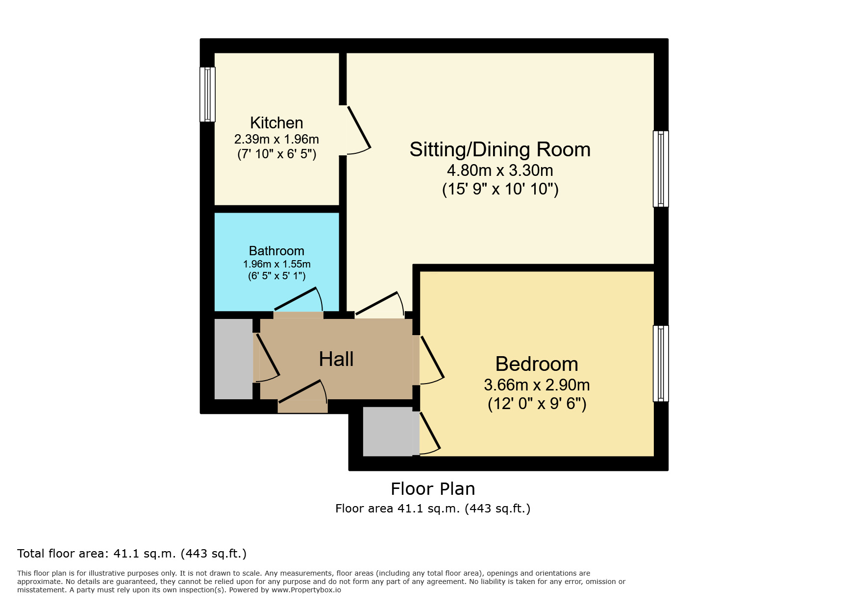 Floorplan of 1 bedroom Flat for sale, Victoria Court, Victoria Street, Kent, ME16