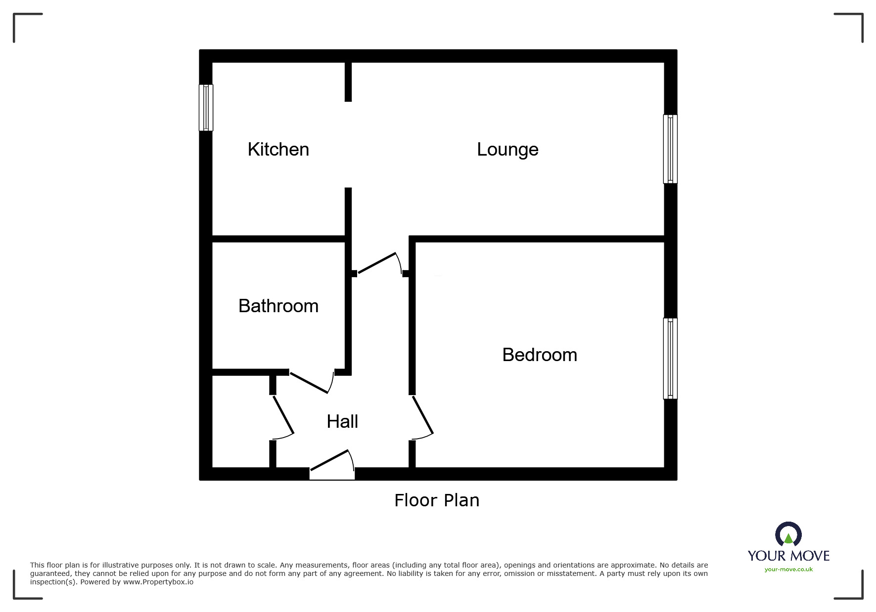Floorplan of 1 bedroom Flat for sale, Victoria Court, Victoria Street, Kent, ME16