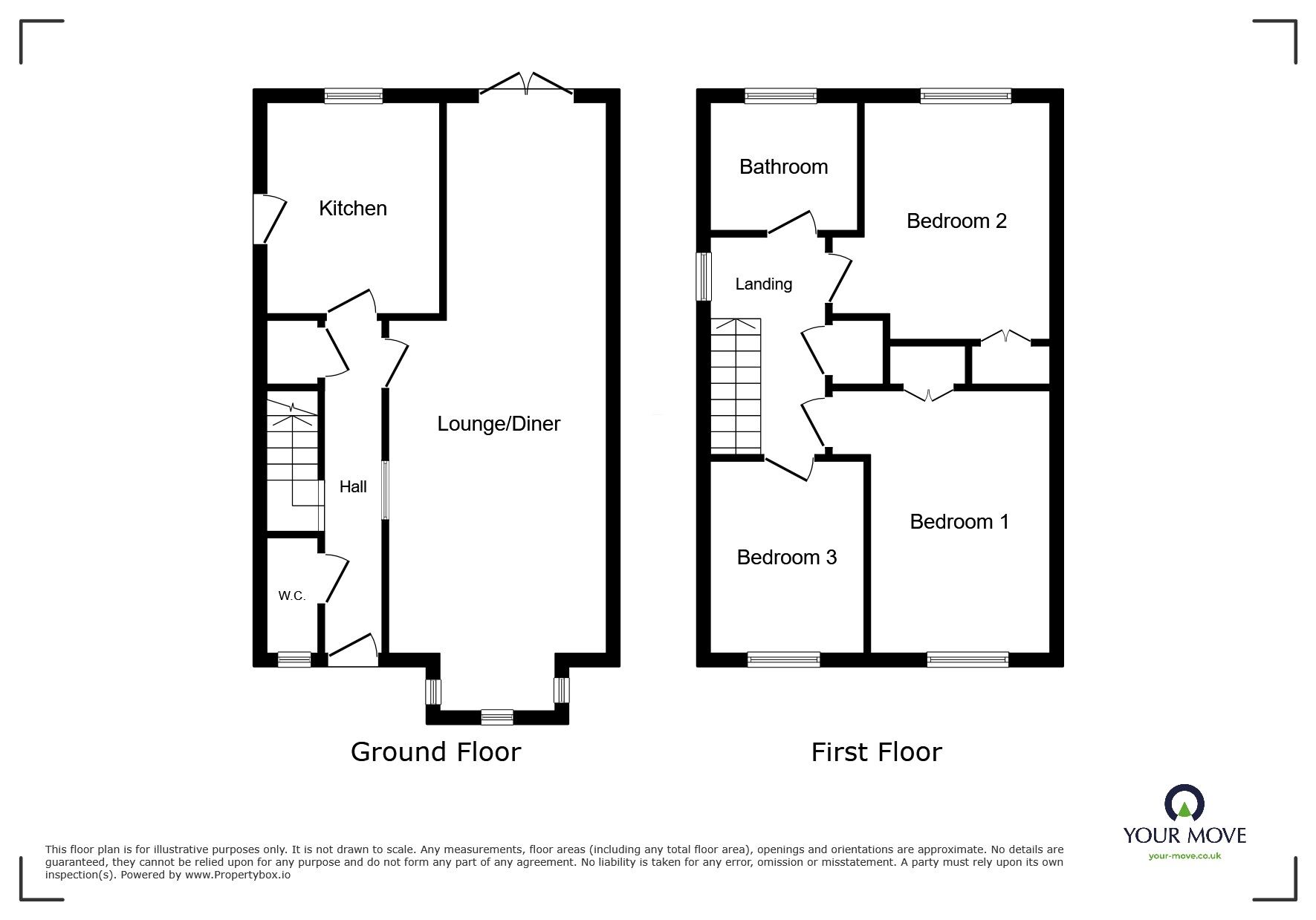 Floorplan of 3 bedroom Detached House for sale, Castle Road, Allington,, Kent, ME16