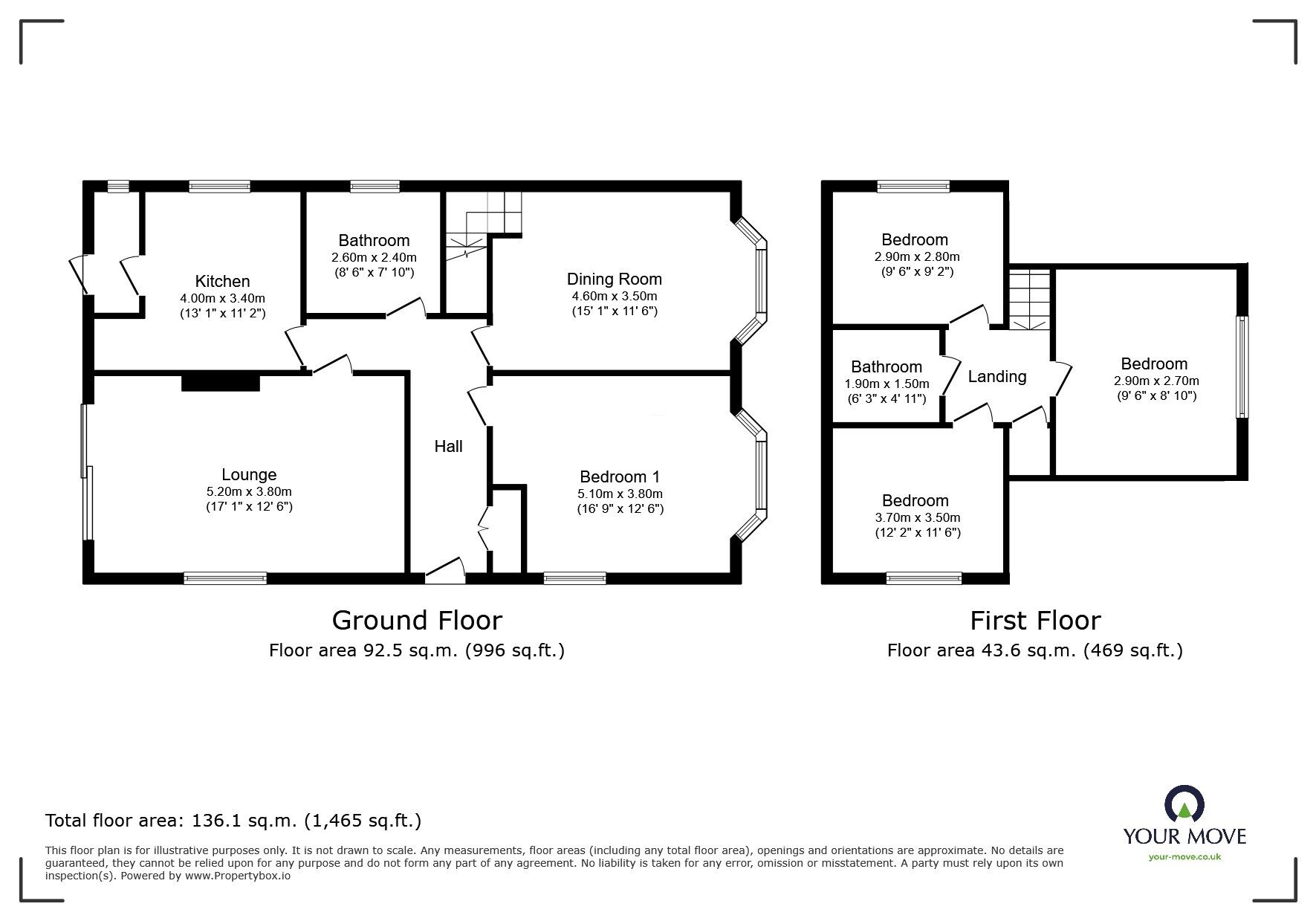 Floorplan of 4 bedroom Detached House for sale, Pine Grove, Penenden Heath, Kent, ME14
