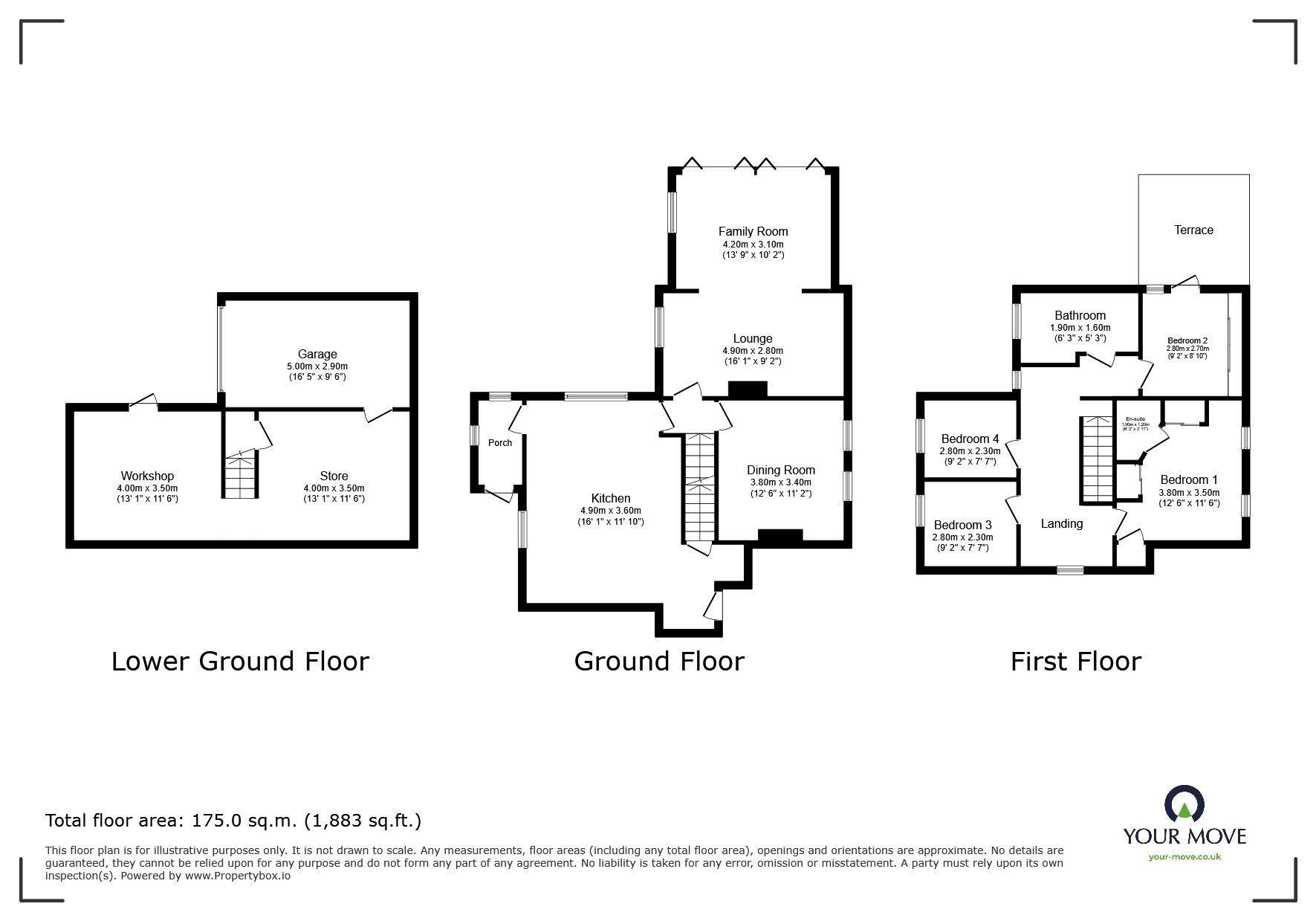 Floorplan of 4 bedroom Detached House for sale, Oakwood Road, Maidstone, Kent, ME16