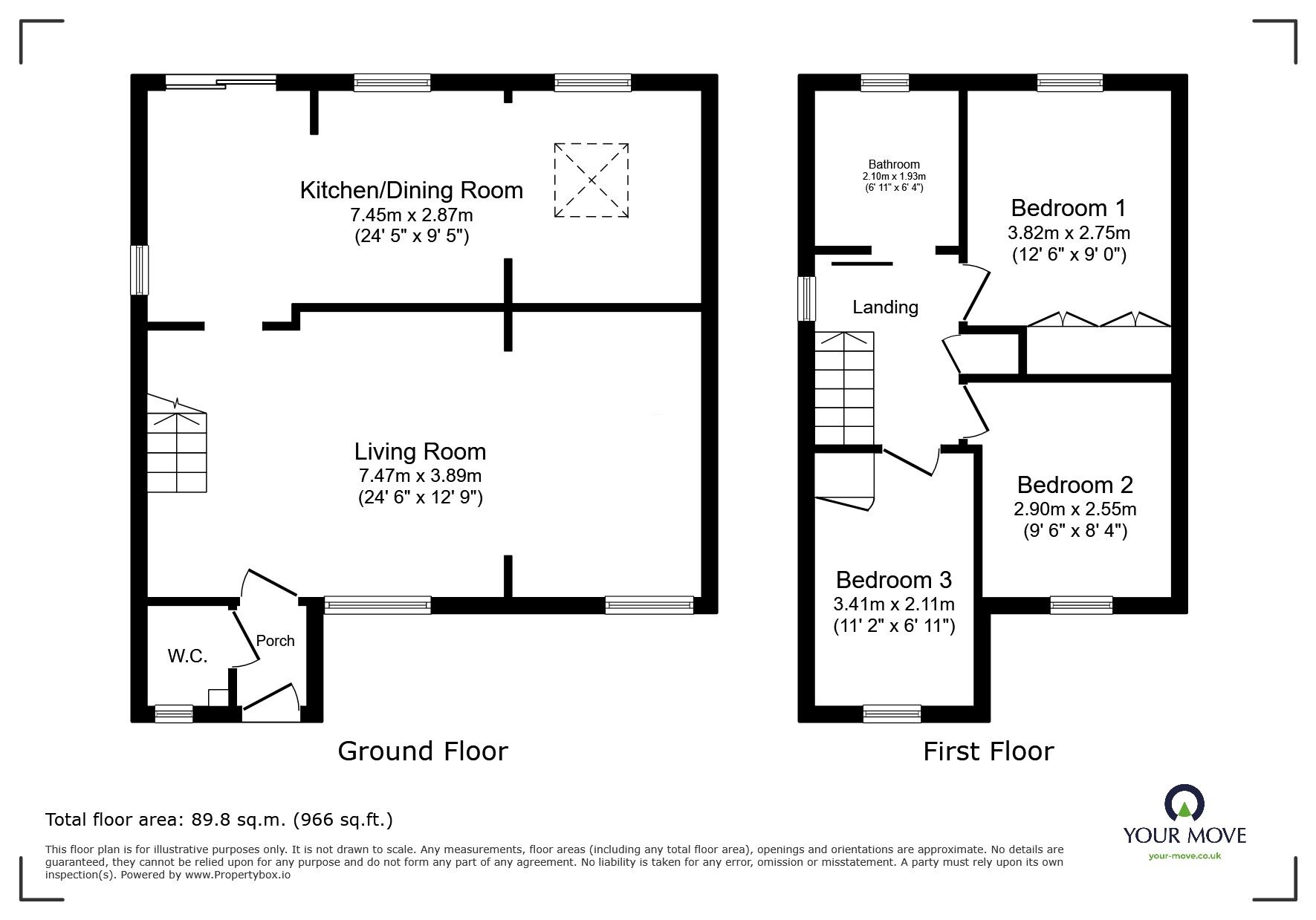 Floorplan of 3 bedroom Detached House for sale, Woodbridge Drive, Maidstone, Kent, ME15