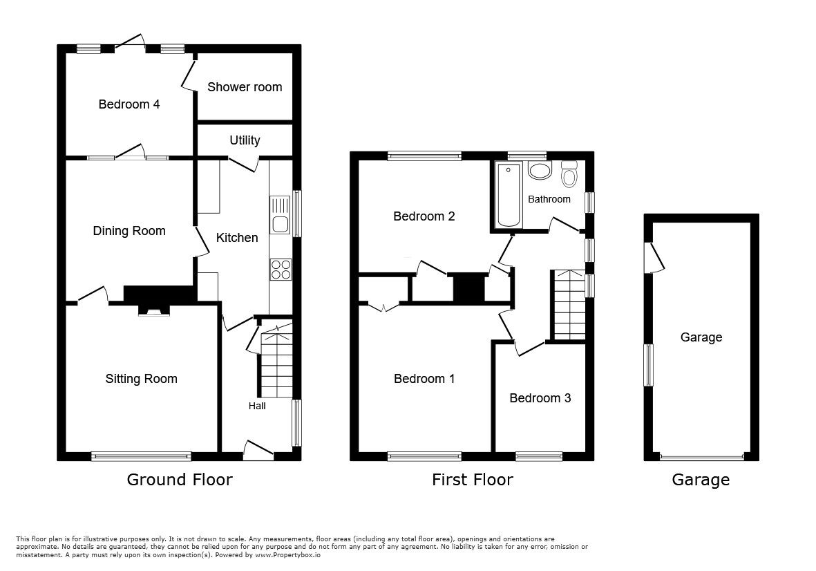 Floorplan of 4 bedroom Semi Detached House to rent, Silverhurst Drive, Tonbridge, Kent, TN10