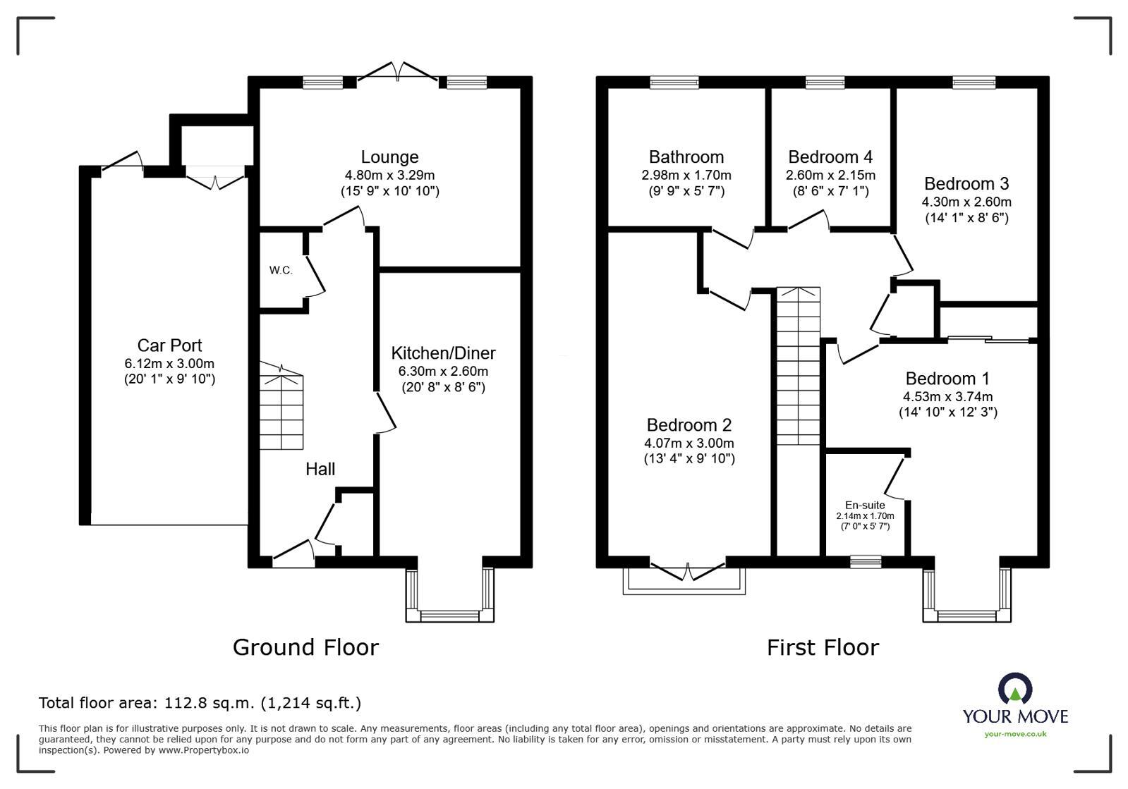 Floorplan of 4 bedroom Semi Detached House for sale, Manley Boulevard, Snodland, Kent, ME6