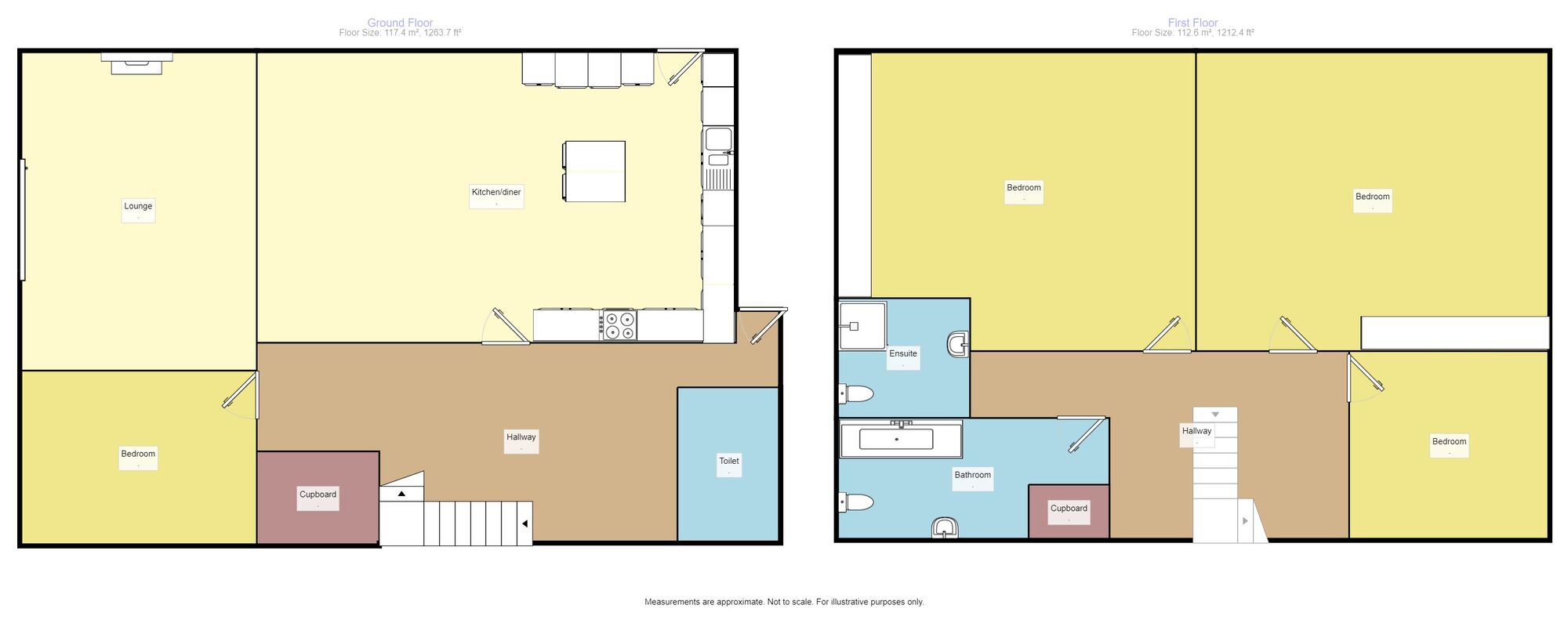 Floorplan of 4 bedroom Semi Detached House to rent, Ware Street, Bearsted, Kent, ME14