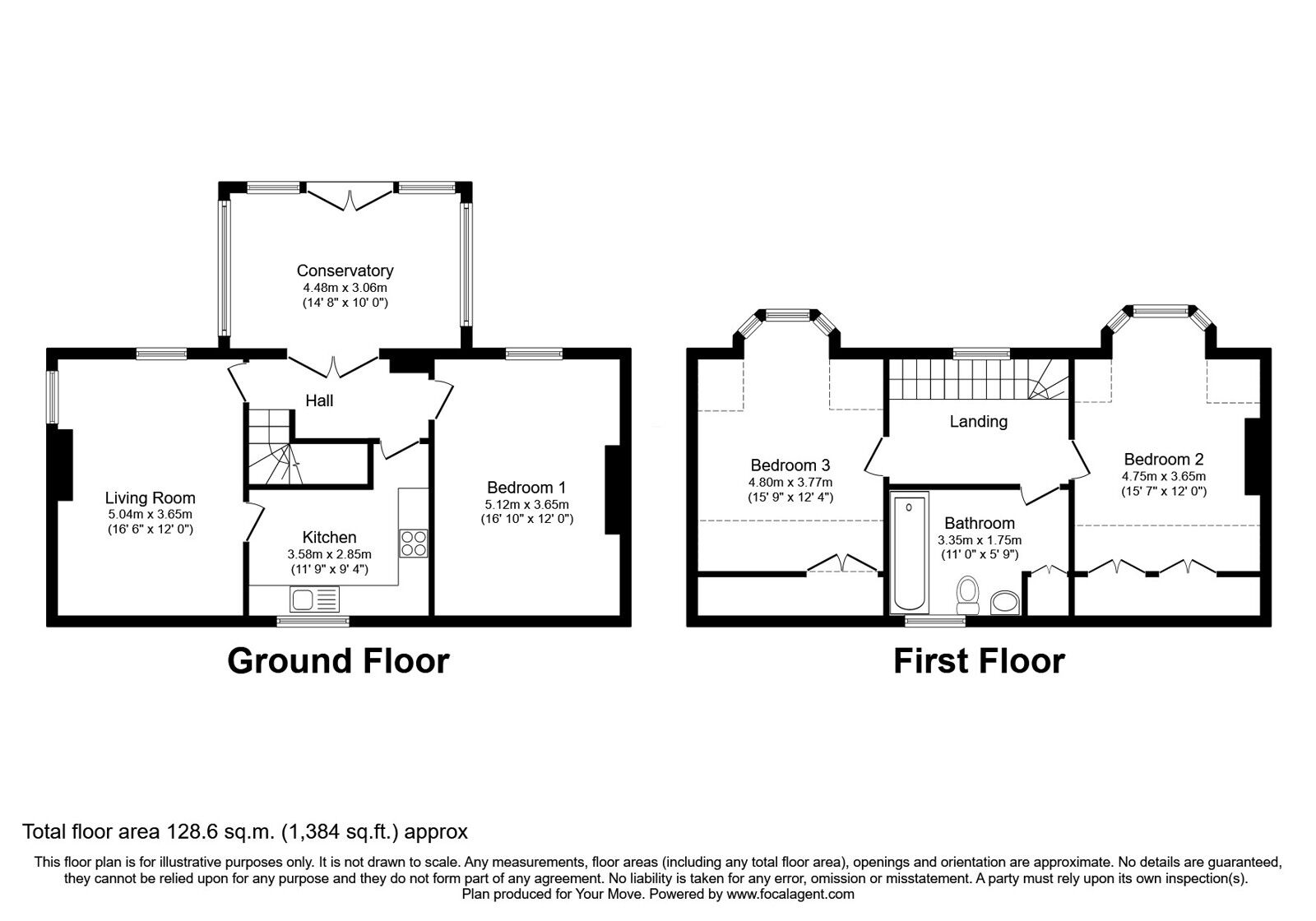 Floorplan of 2 bedroom Semi Detached House for sale, North Latch Road, Brechin, Angus, DD9