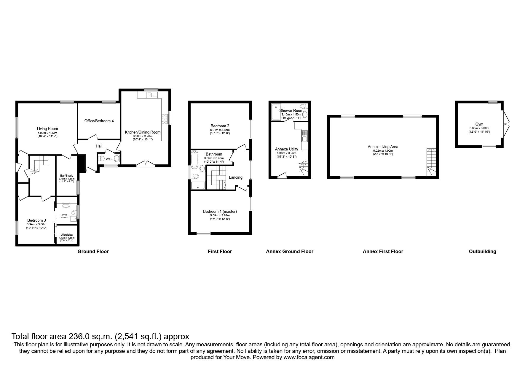 Floorplan of 4 bedroom Detached House for sale, High Street, Edzell, Angus, DD9