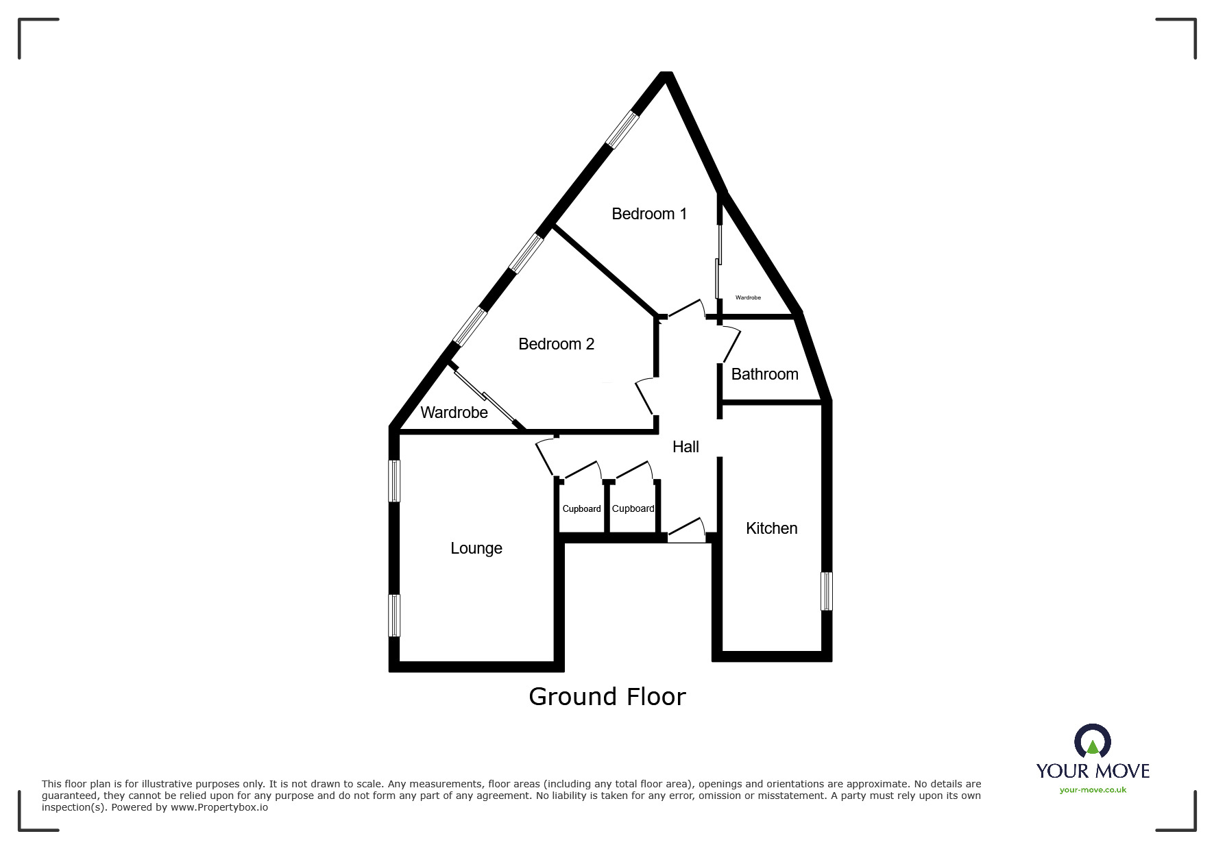Floorplan of 2 bedroom  Flat to rent, Upper Hall Street, Montrose, Angus, DD10