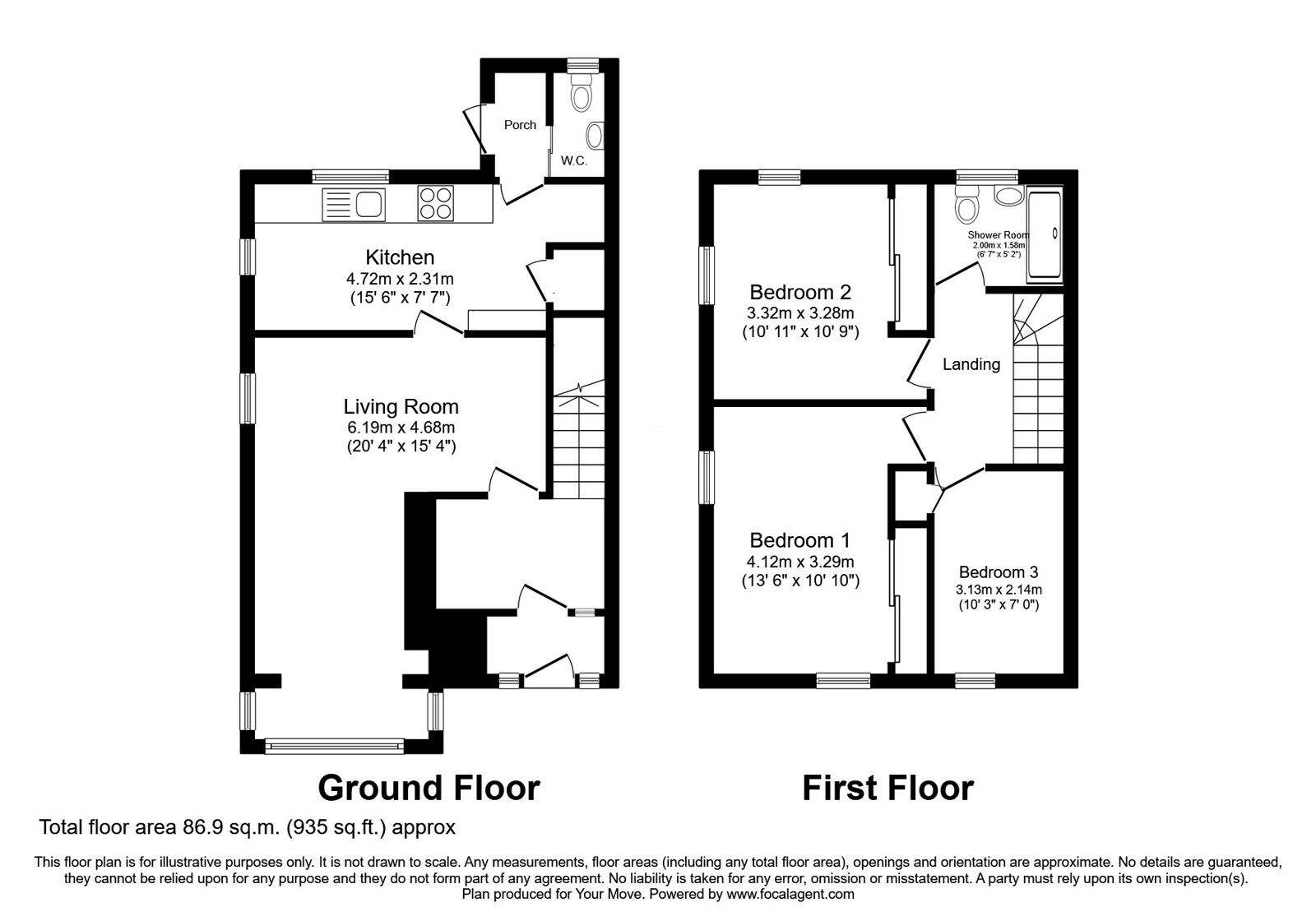 Floorplan of 3 bedroom End Terrace House for sale, Mill Street, Montrose, Angus, DD10