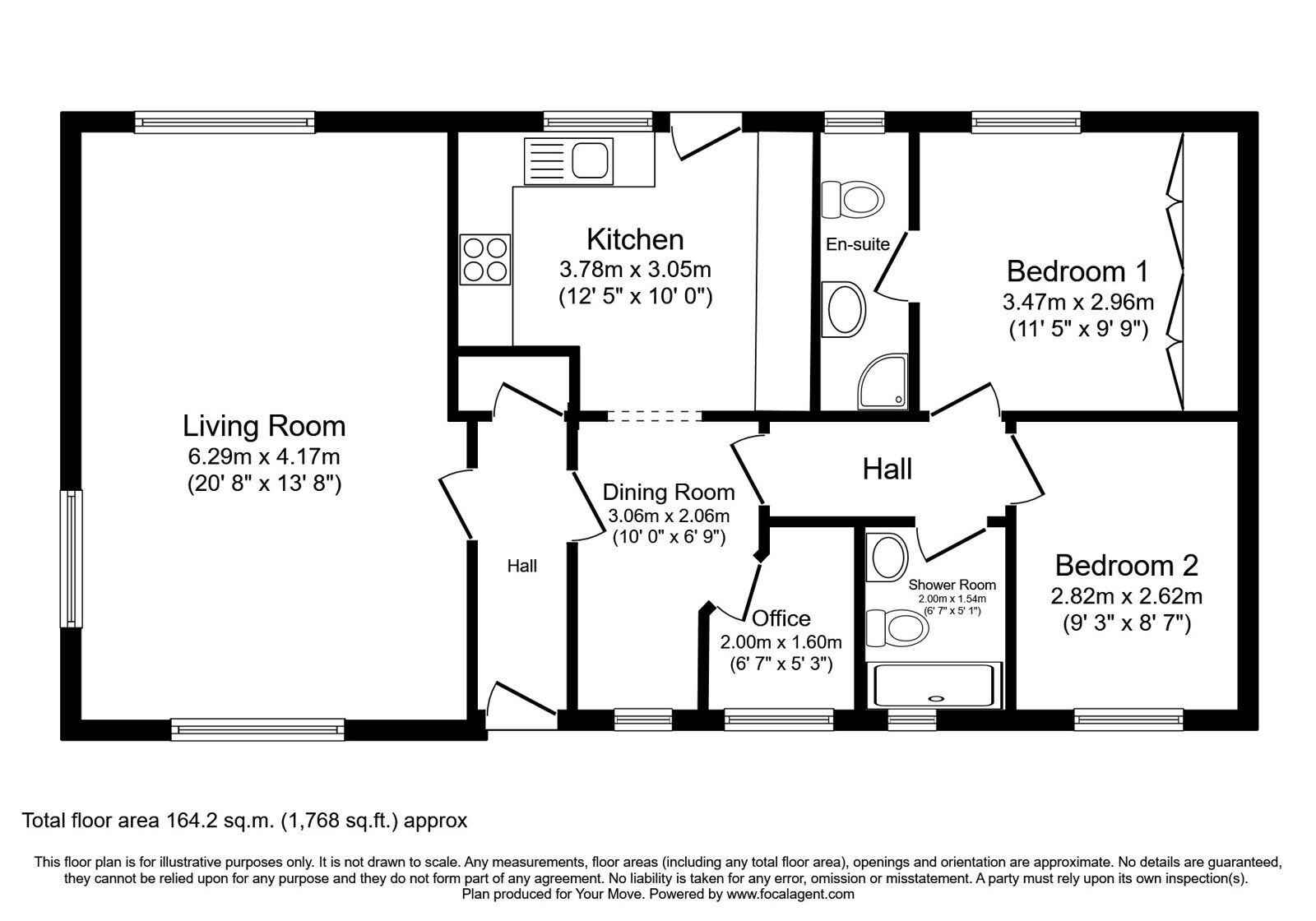 Floorplan of 2 bedroom Detached Property for sale, Omar Avenue, Montrose, DD10