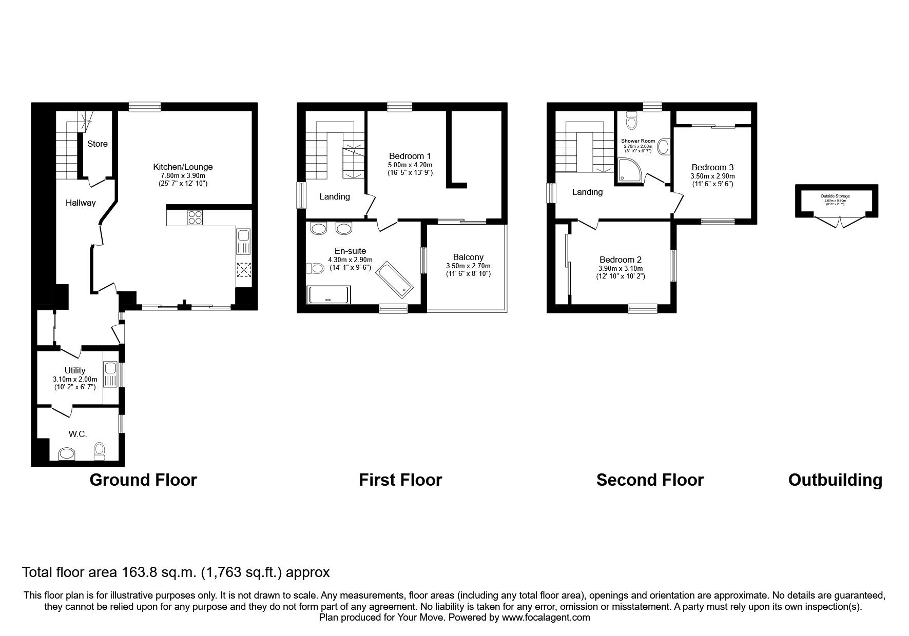Floorplan of 3 bedroom Semi Detached House for sale, St. Marys Road, Montrose, Angus, DD10
