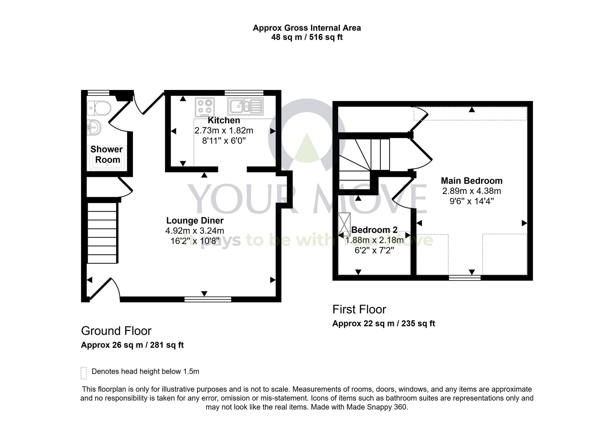 Floorplan of 1 bedroom End Terrace House for sale, Kirkburn, Inverbervie, Aberdeenshire, DD10