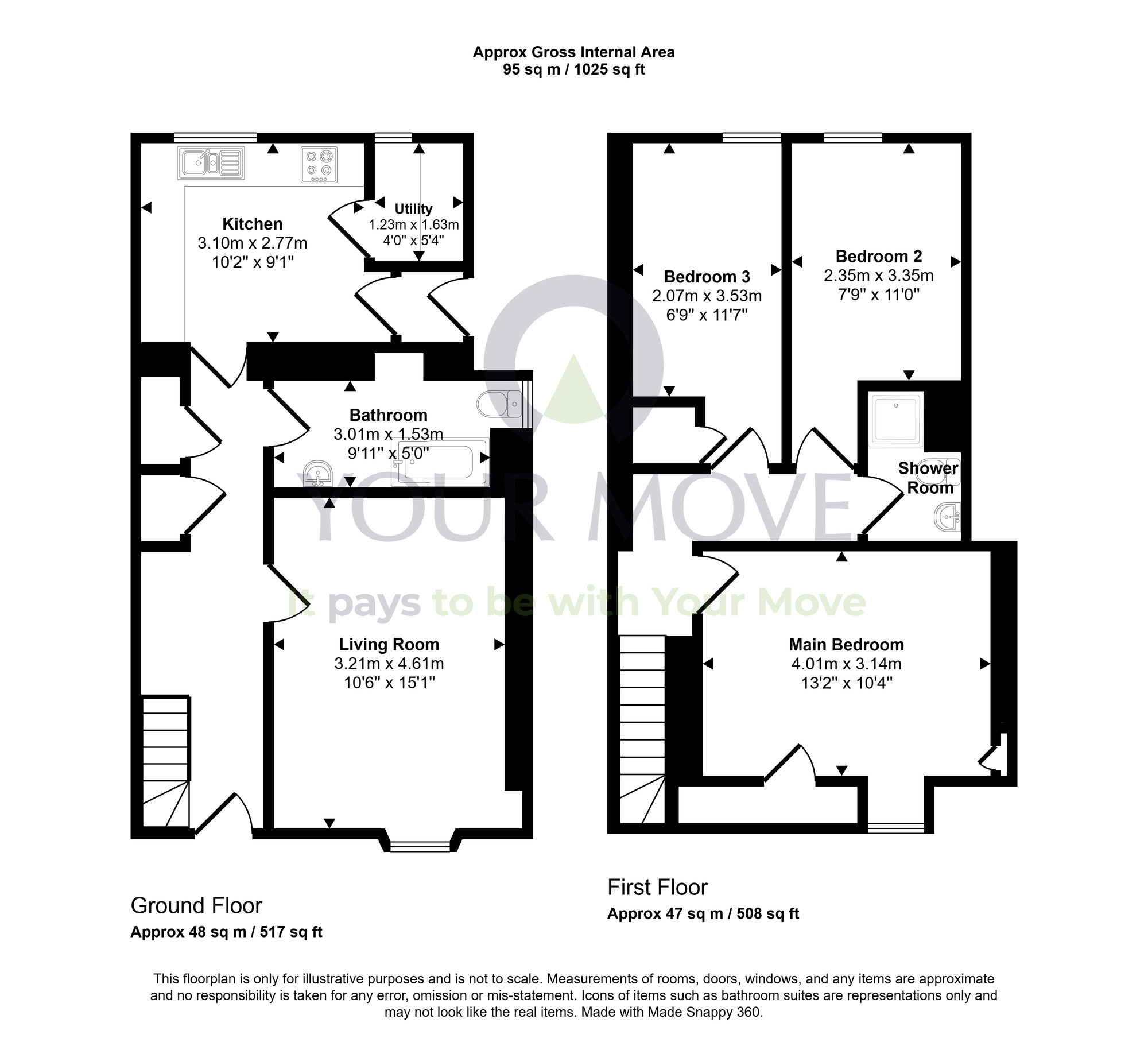 Floorplan of 3 bedroom End Terrace House for sale, Montrose, Angus, DD10