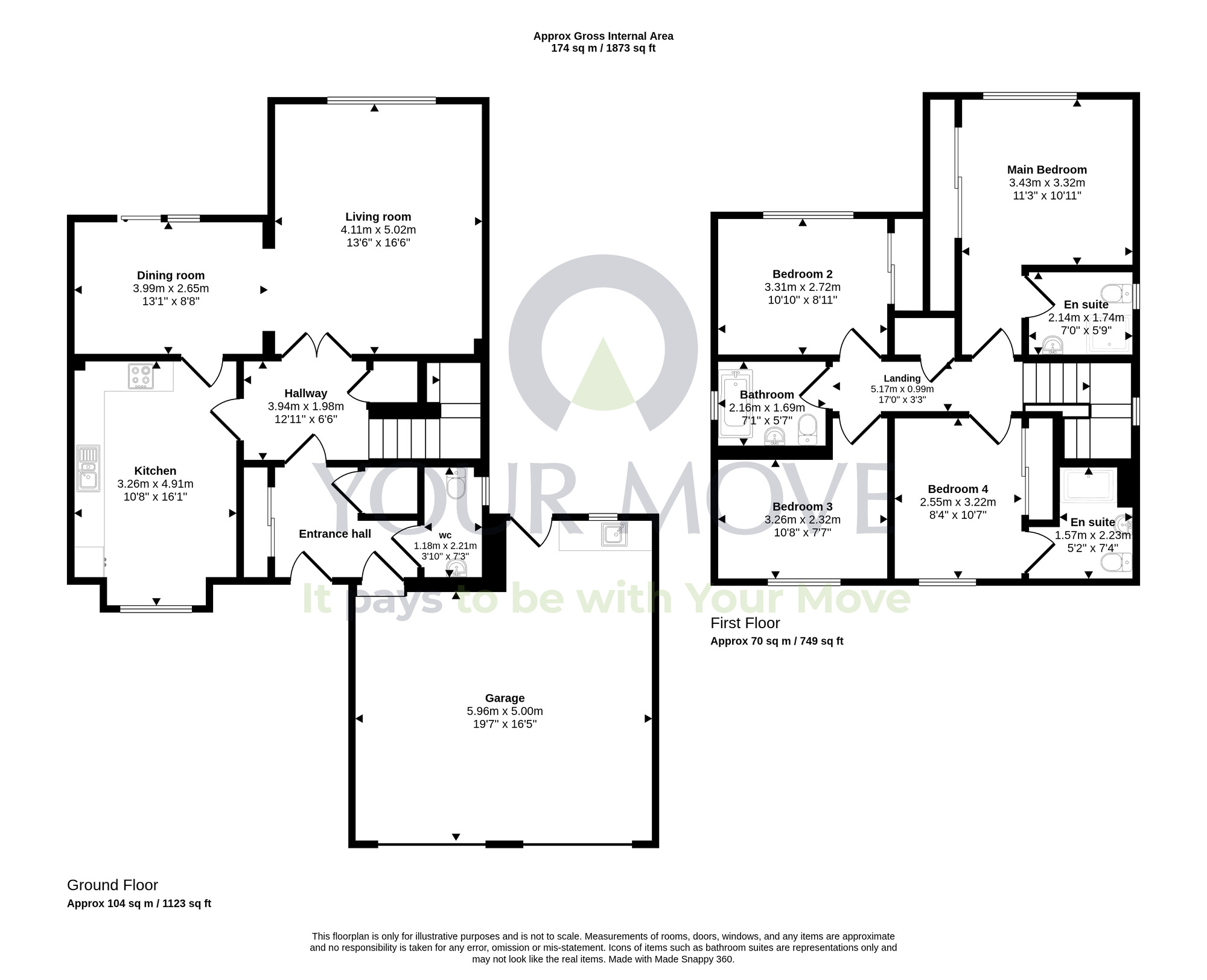 Floorplan of 4 bedroom Detached House for sale, Dunlin Walk, Montrose, Angus, DD10