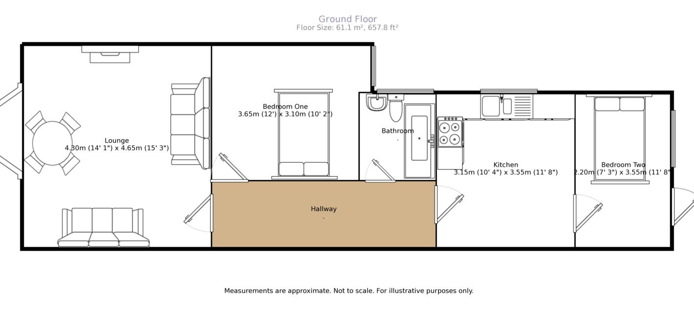 Floorplan of 2 bedroom  Flat to rent, Victoria Avenue, Millbridge, Devon, PL1