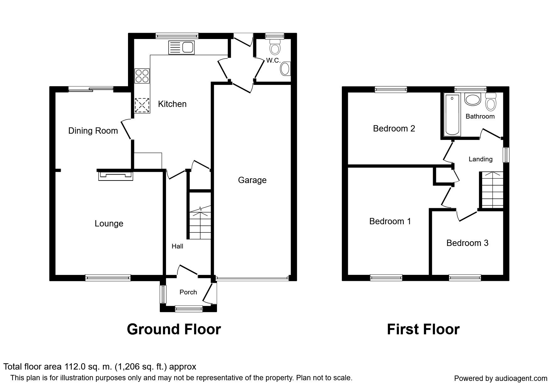 Floorplan of 3 bedroom Semi Detached House for sale, Hele Gardens, Plymouth, PL7