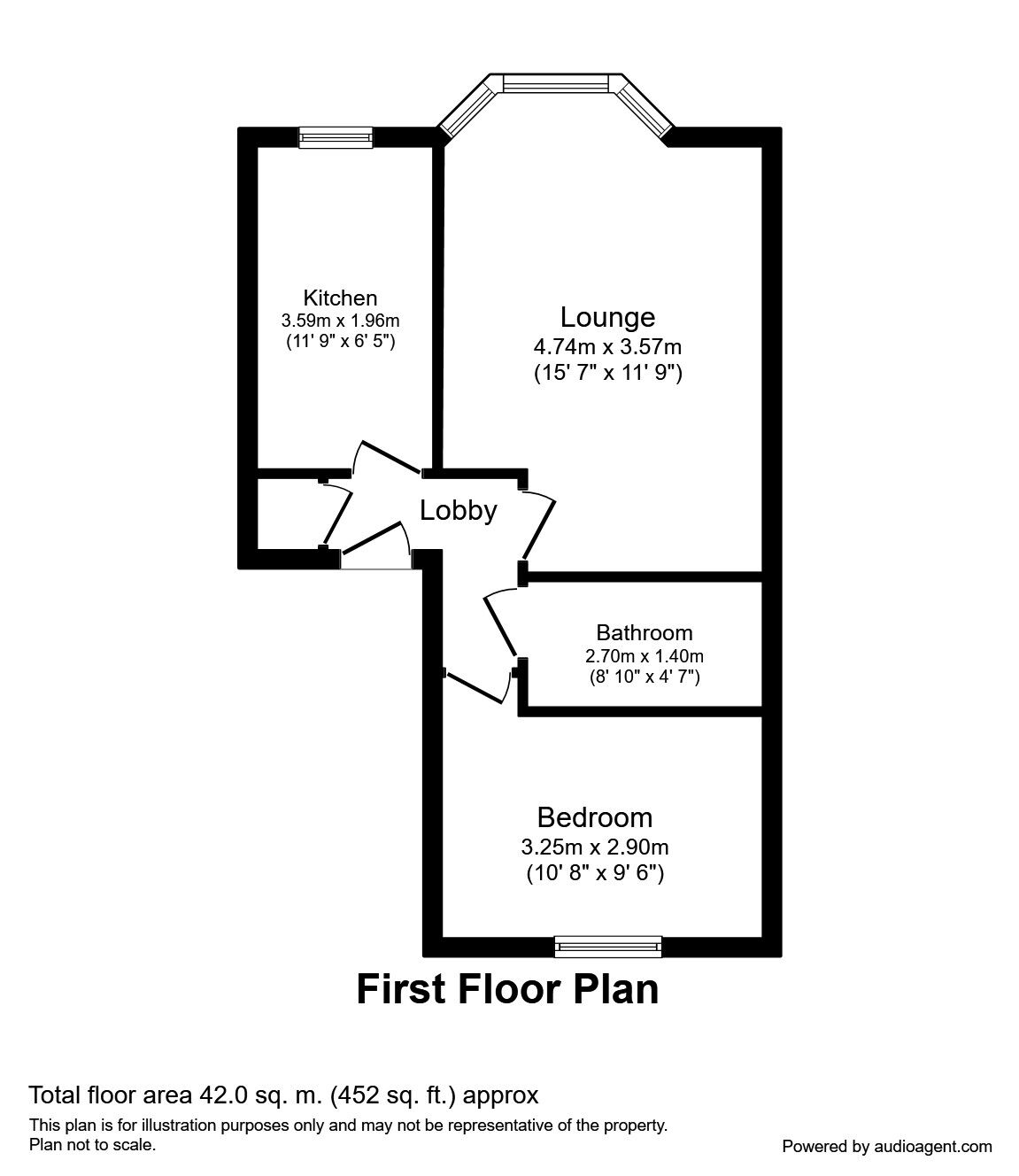 Floorplan of 1 bedroom  Flat to rent, Albert Road, Plymouth, PL2