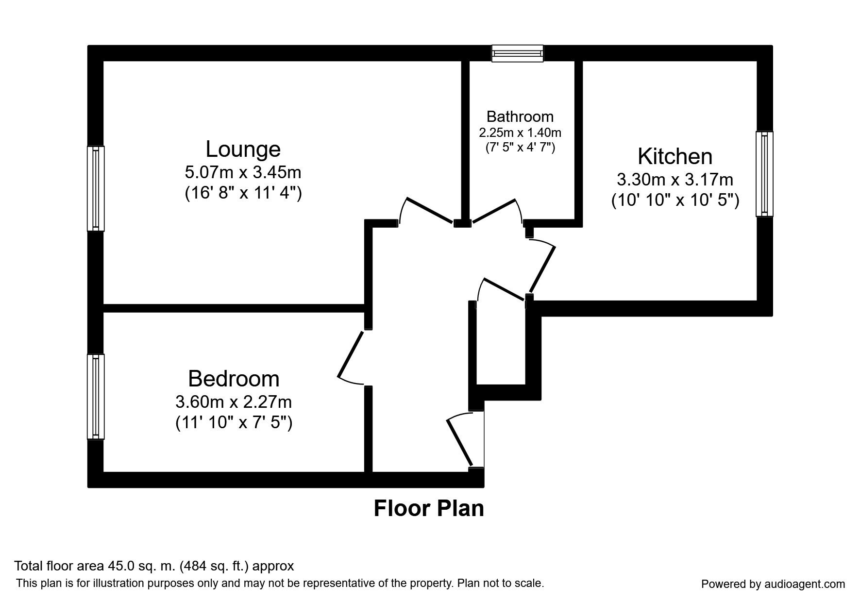 Floorplan of 1 bedroom  Flat to rent, Albert Road, Plymouth, PL2