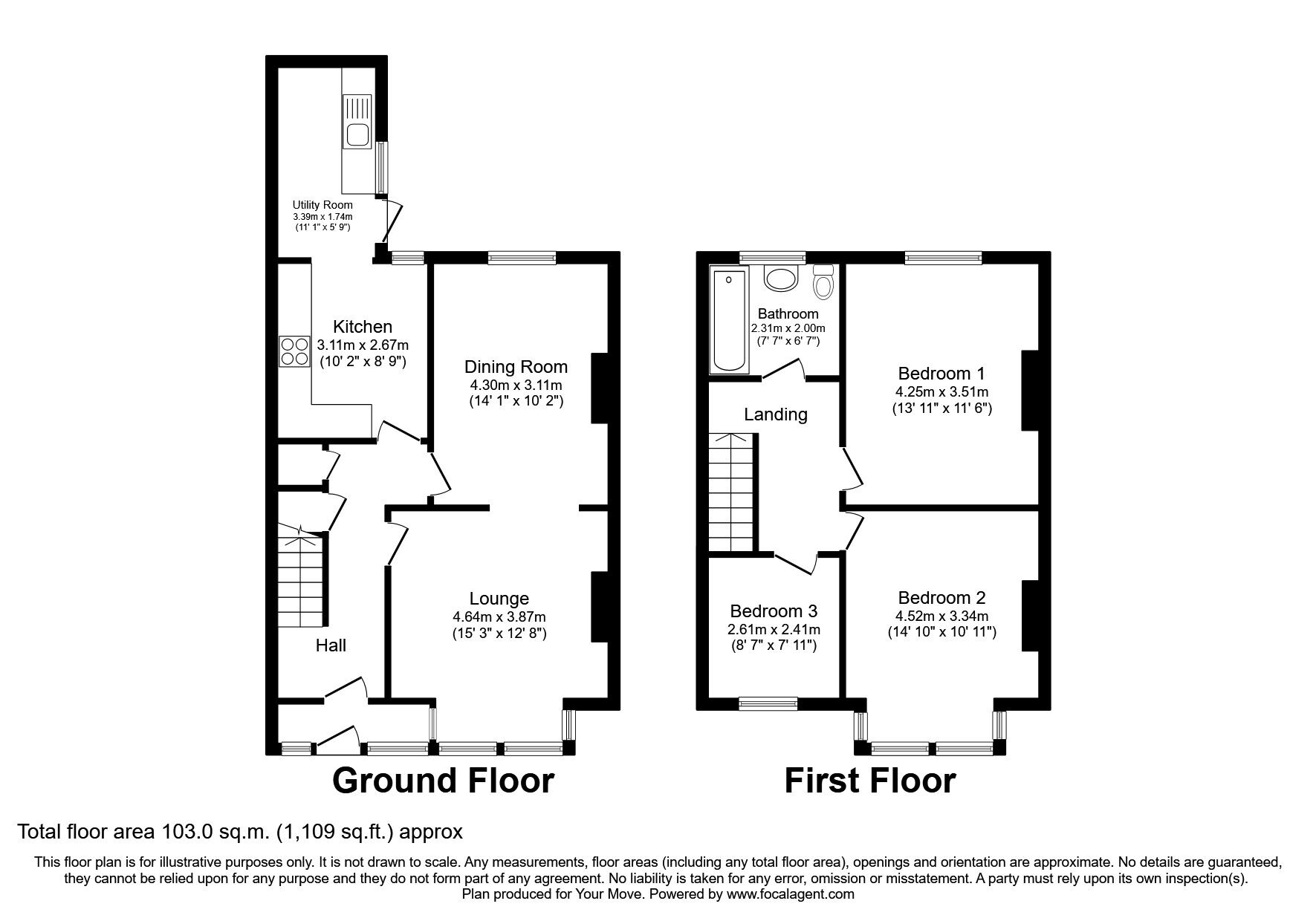 Floorplan of 3 bedroom Semi Detached House to rent, Stangray Avenue, Plymouth, PL4