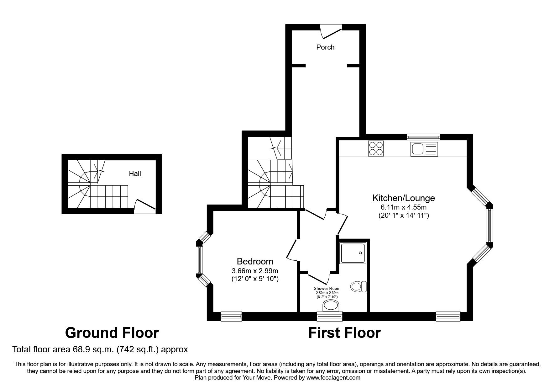 Floorplan of 1 bedroom  Flat to rent, Devonport Road, Plymouth, PL1