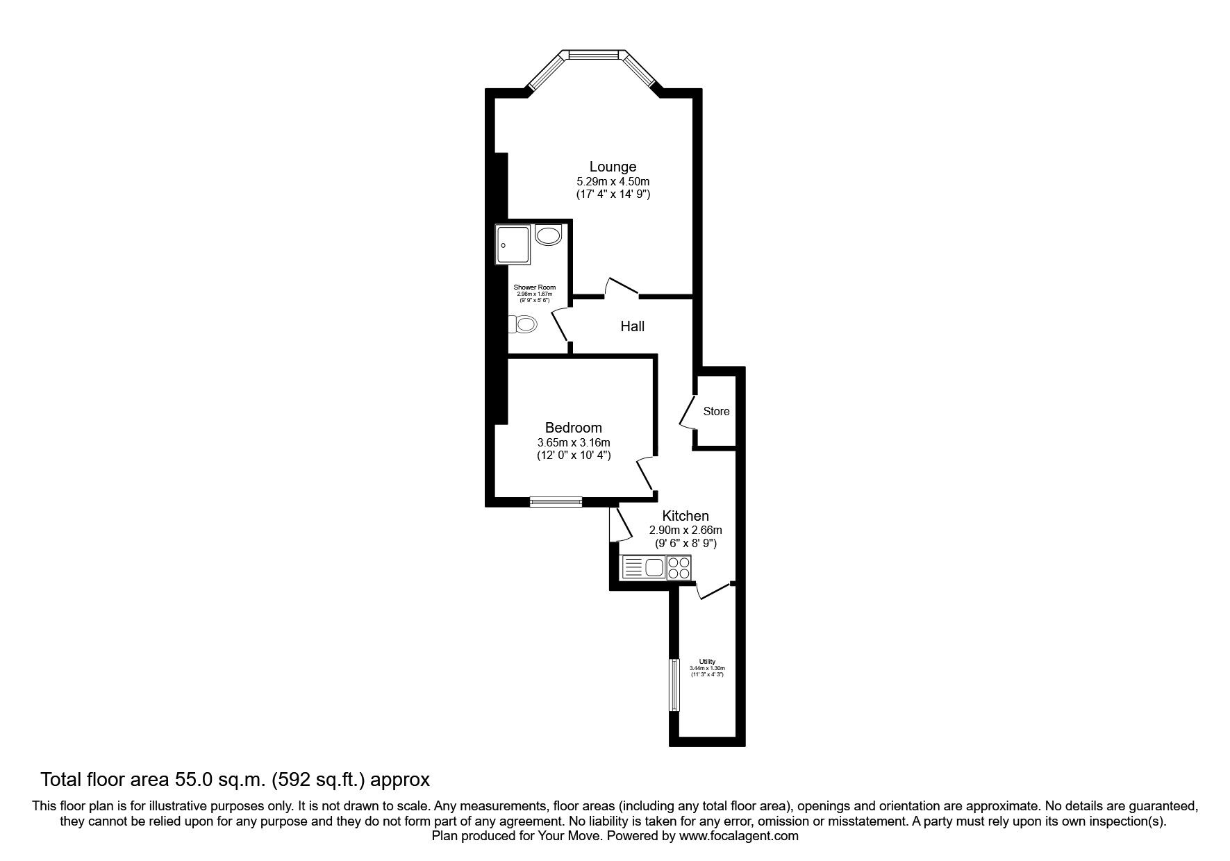 Floorplan of 1 bedroom  Flat to rent, Devonport Road, Plymouth, PL1