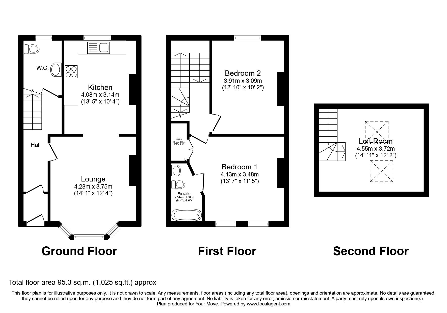 Floorplan of 3 bedroom Mid Terrace House to rent, Ferndale Avenue, Plymouth, PL2