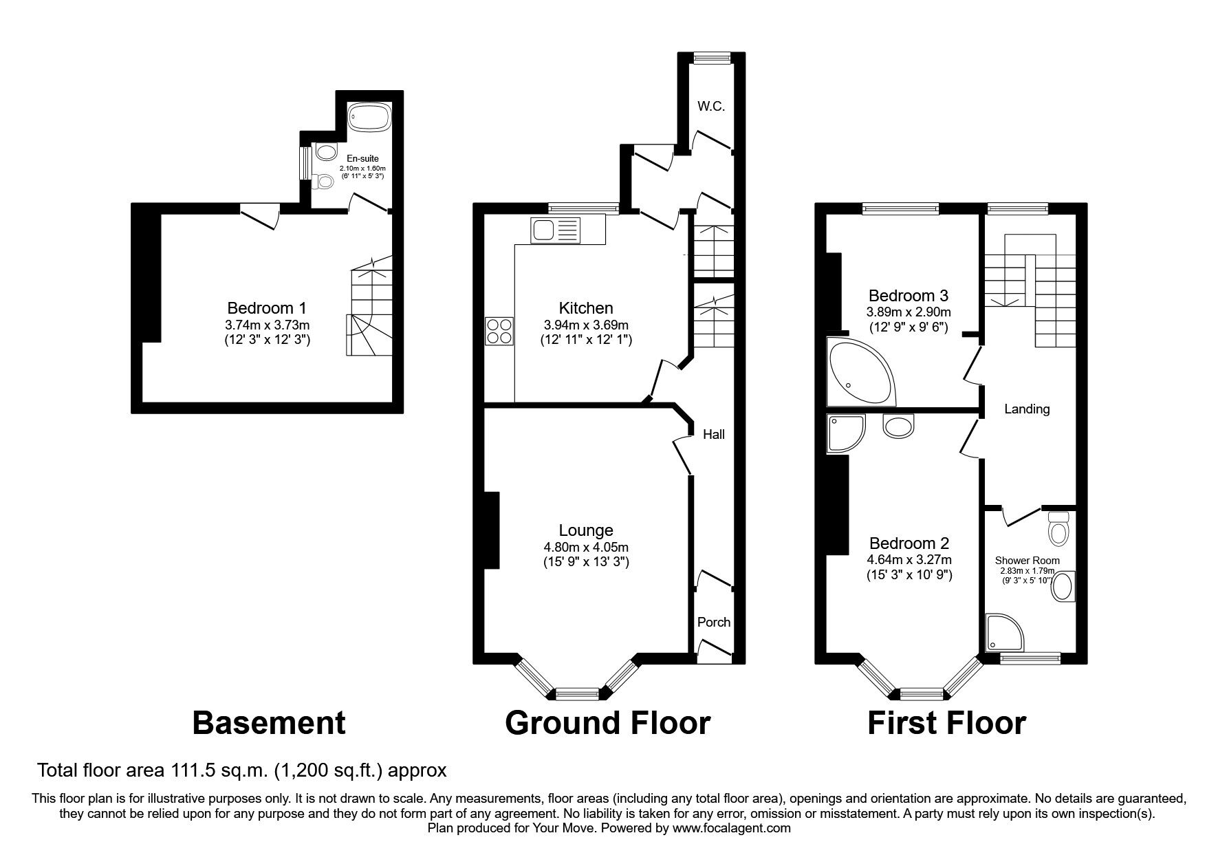 Floorplan of 1 bedroom Property to rent, Thornton Avenue, Plymouth, Devon, PL4