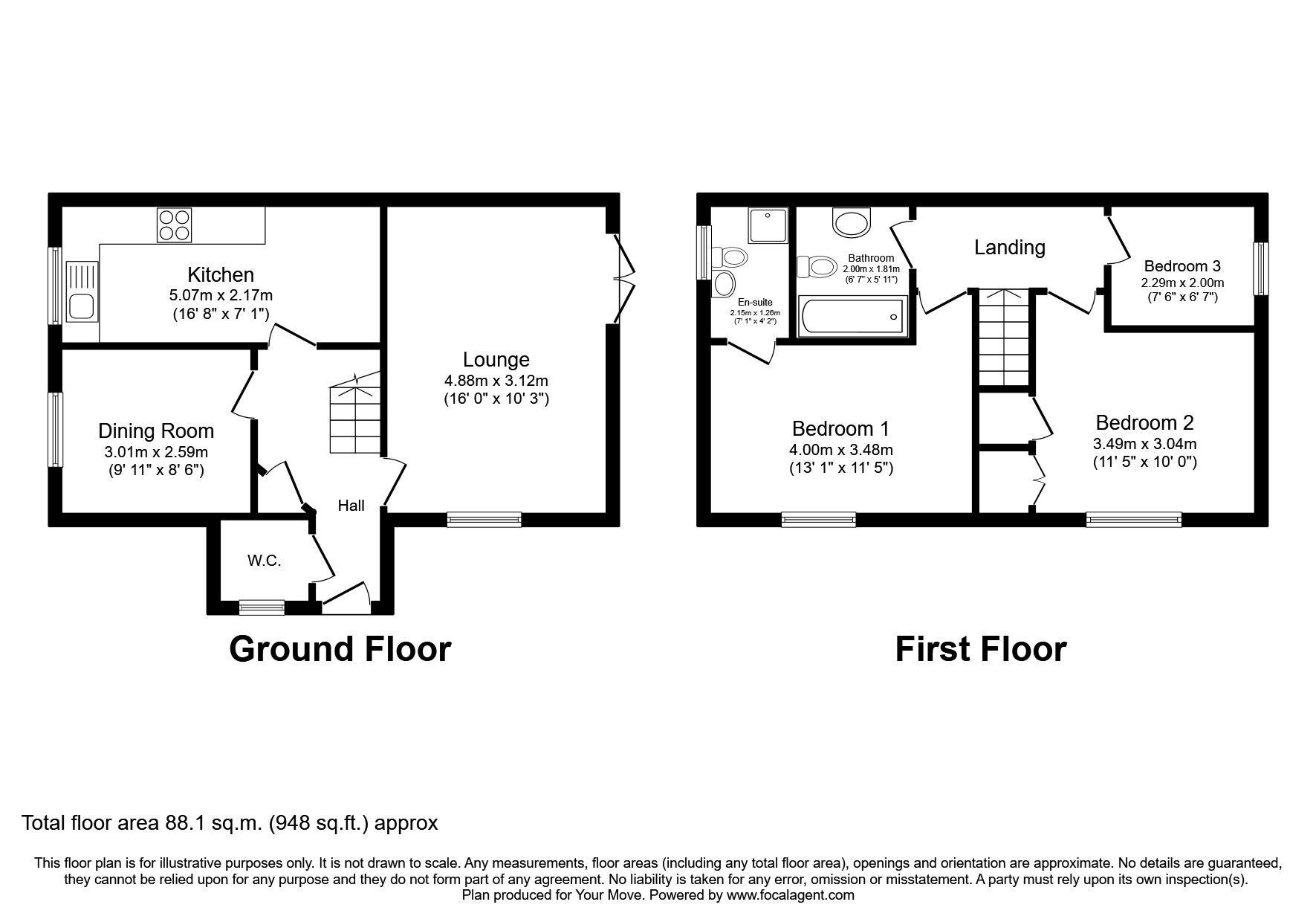 Floorplan of 3 bedroom Detached House to rent, Auctioneers Close, Plymouth, Devon, PL7