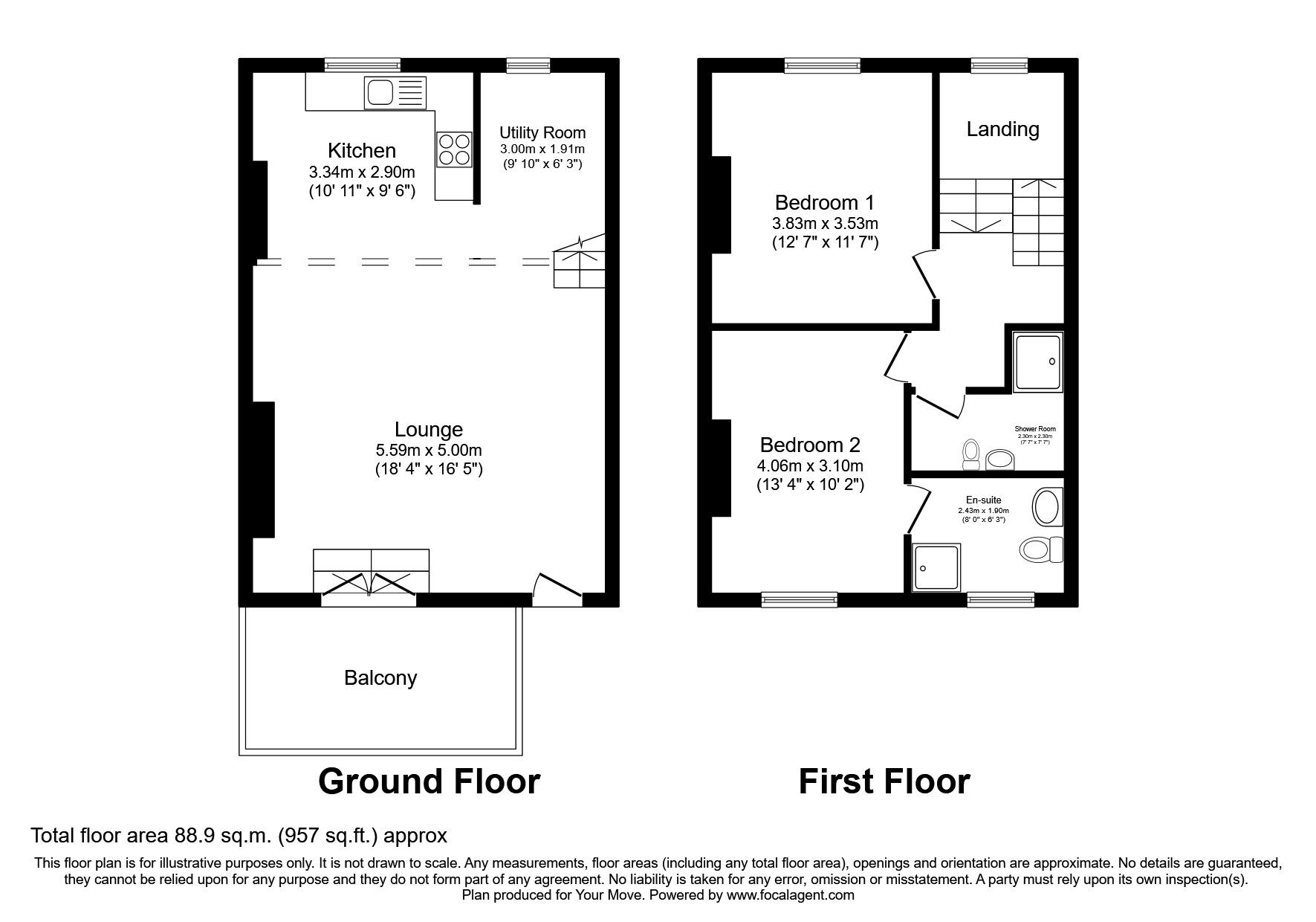 Floorplan of 2 bedroom  Flat to rent, Hyde Park Road, Plymouth, Devon, PL3