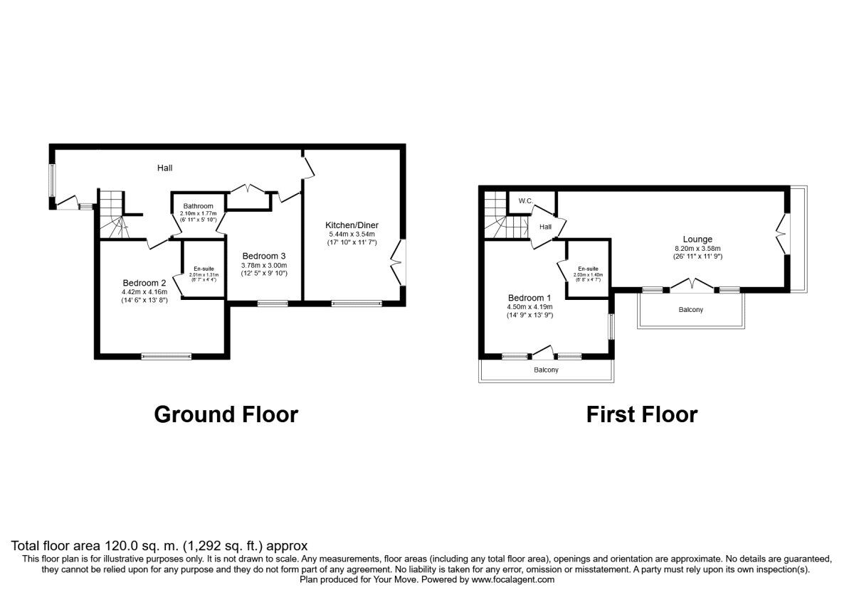 Floorplan of 3 bedroom Detached Room to rent, Emily Gardens, Plymouth, Devon, PL4