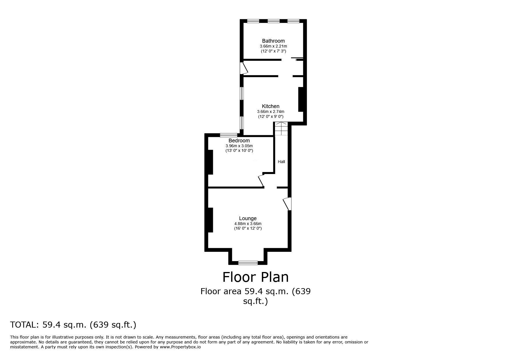Floorplan of 1 bedroom  Flat for sale, Peverell Park Road, Plymouth, Devon, PL3