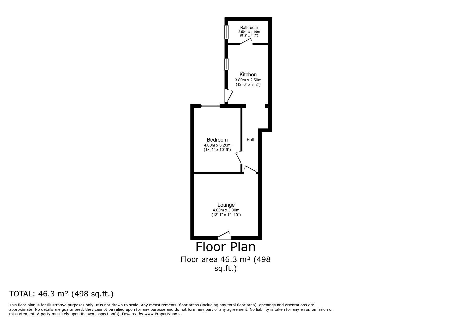 Floorplan of 1 bedroom  Flat for sale, Alexandra Road, Ford, Devon, PL2