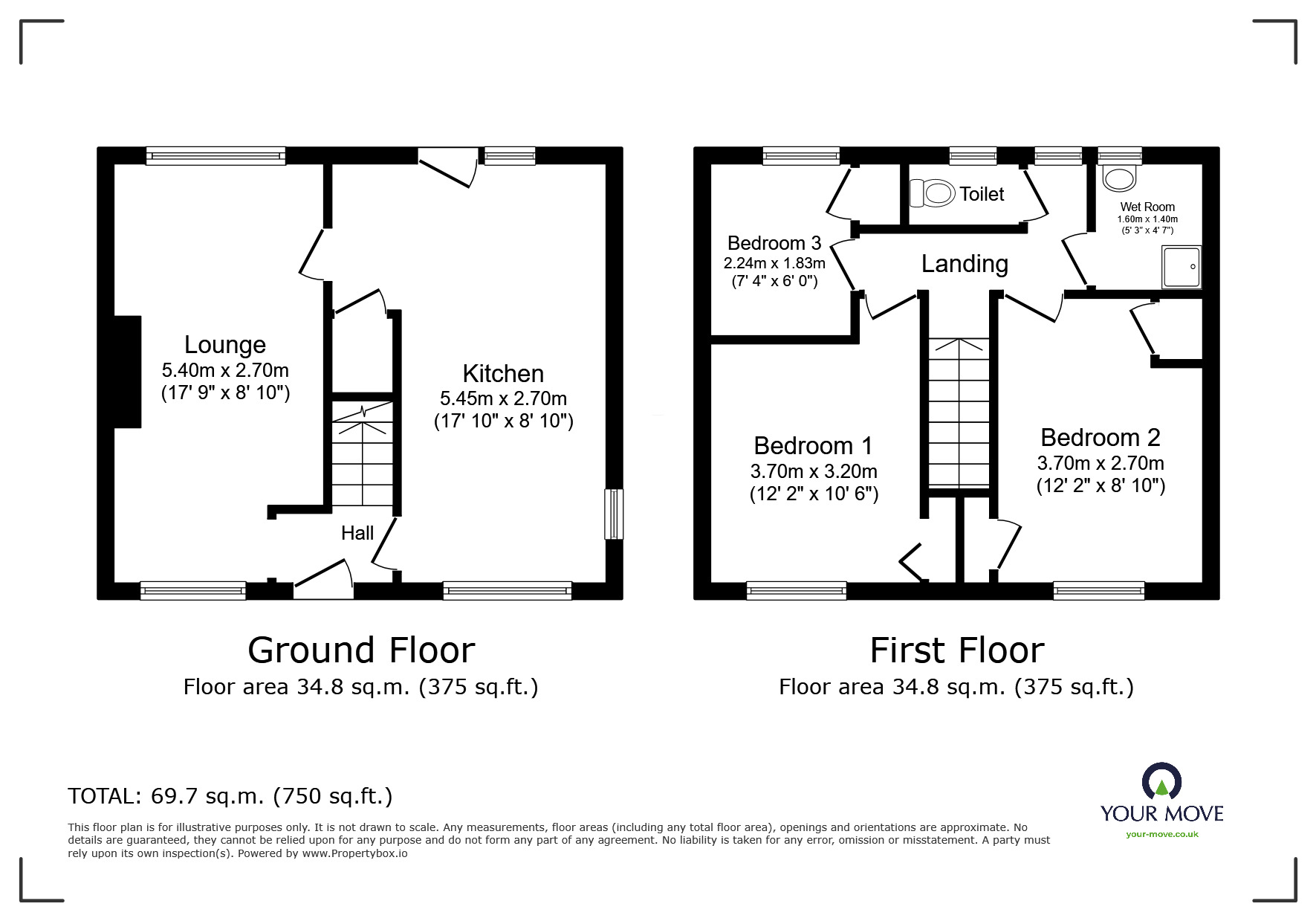 Floorplan of 3 bedroom Semi Detached House for sale, Pike Road, Plymouth, Devon, PL3