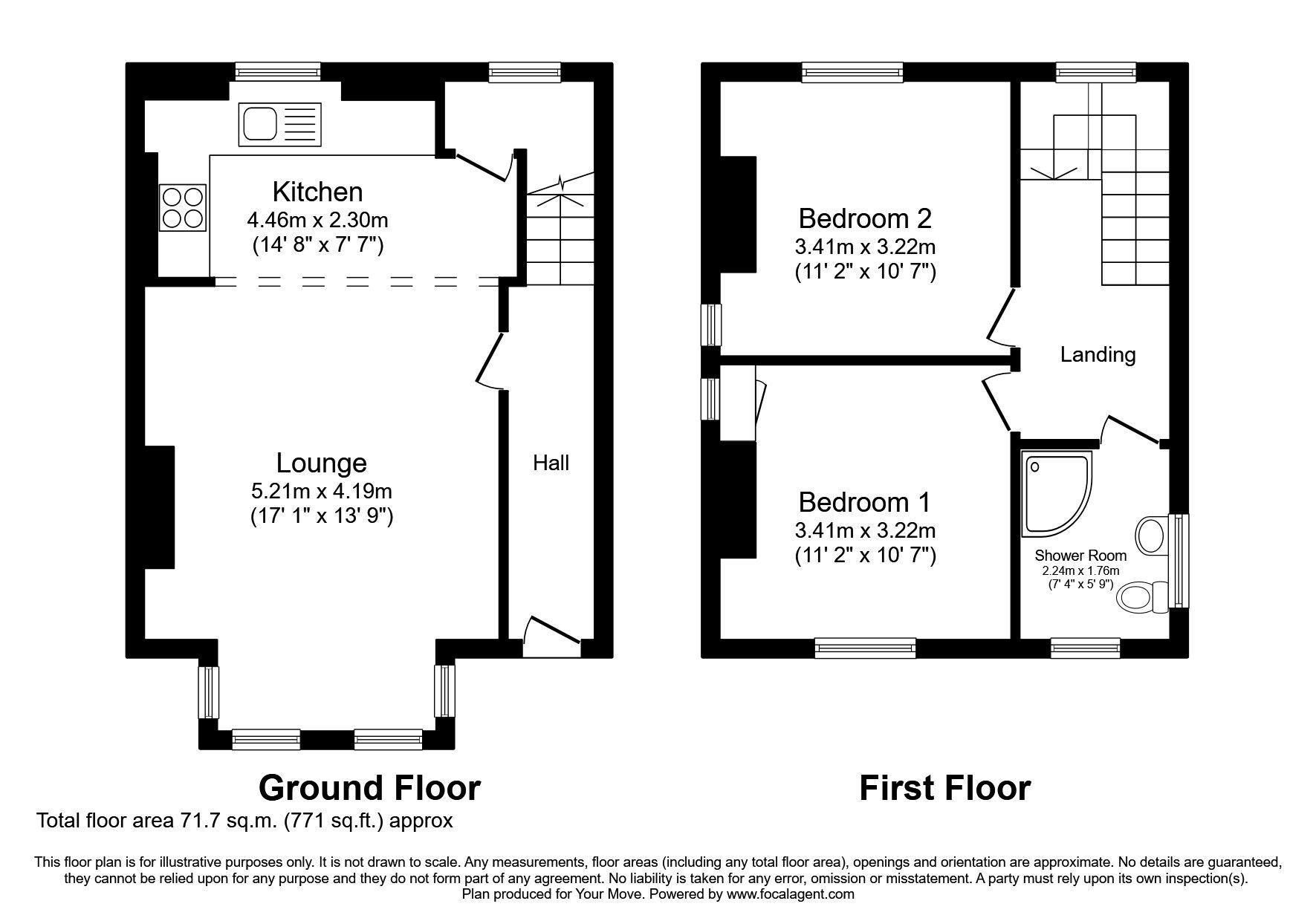 Floorplan of 2 bedroom  House for sale, Priory Road, Plymouth, PL3